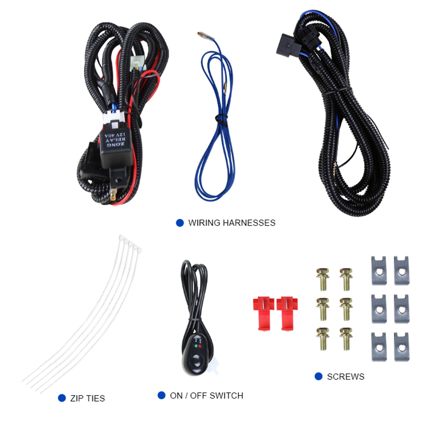 2015-2018 GMC Sierra 2500HD/3500HD 6-LED Fog Lights Kit Chrome/Clear Lens