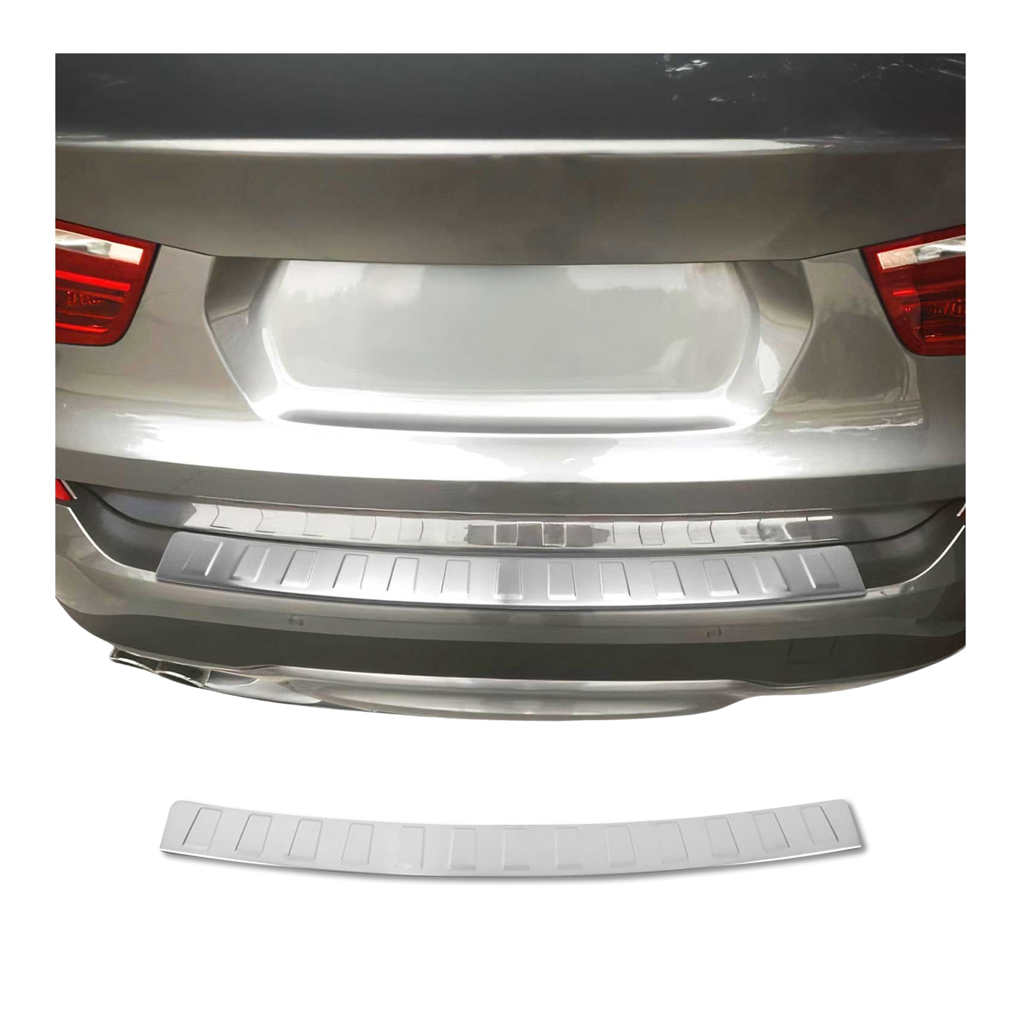 2011-2017 BMW X3 F25 Rear Bumper Sill Cover Protector Guard Brushed Stainless Steel