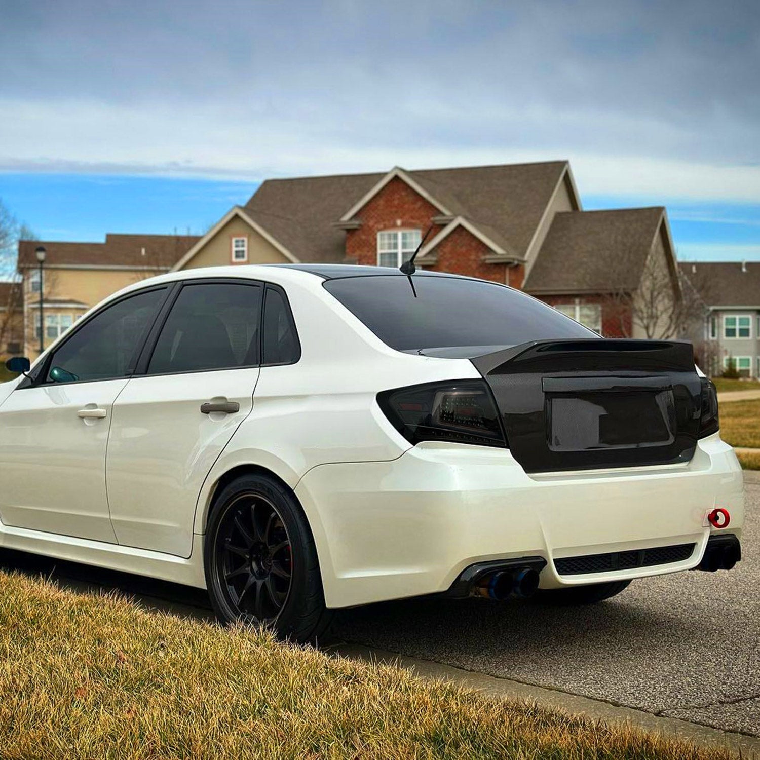 2008-2014 Subraru Impreza WRX/STI LED Turn Signal Tail Lights Glossy Black