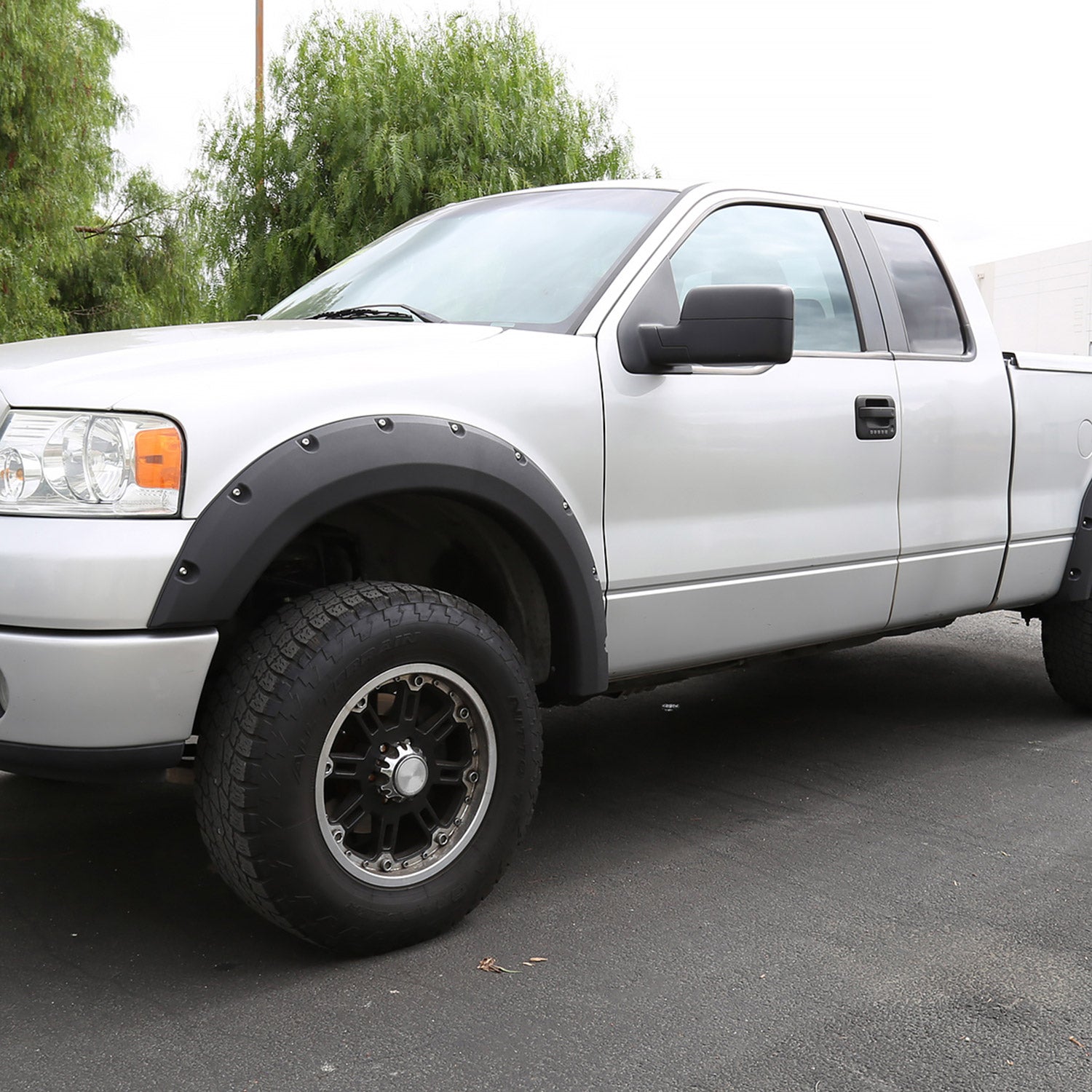 2004-2006 Ford F-150 Black Manual Adjustable Side Mirror - Driver Side Only