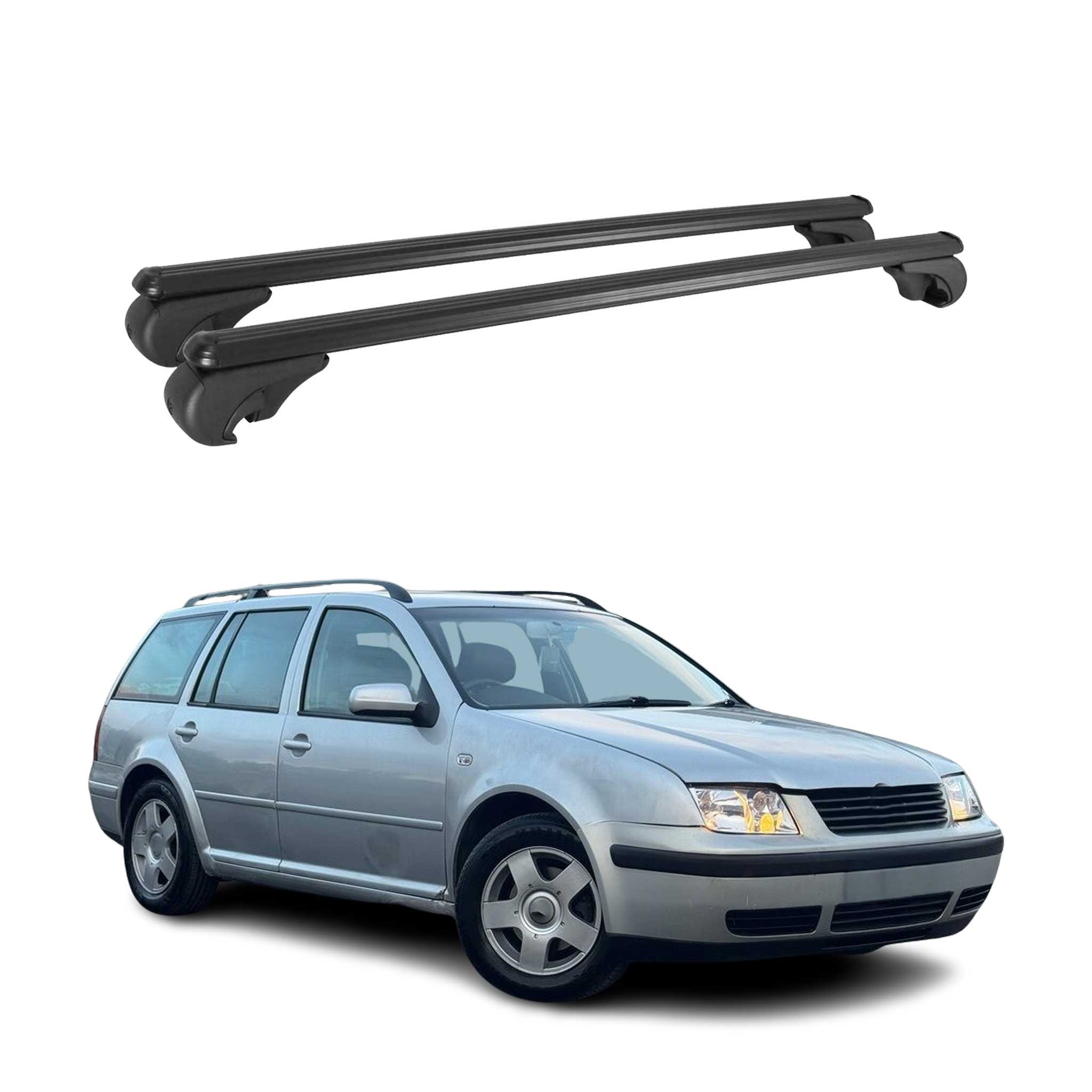 2000-2005 VW Jetta A4 Wagon Roof Rack Cross Bars Black