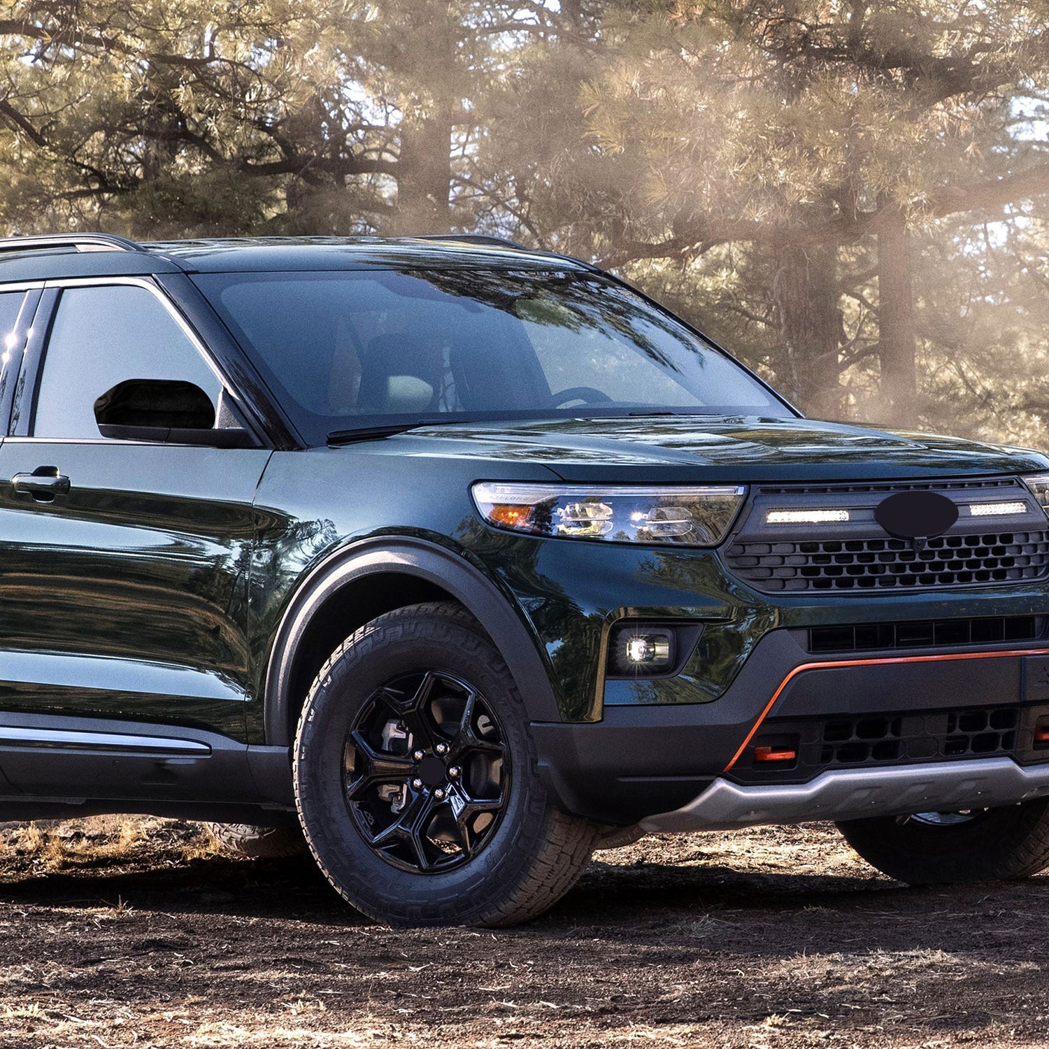 2020-2025 Ford Explorer Mirror Cover Caps Gloss Black 2Pcs ABS Plastic