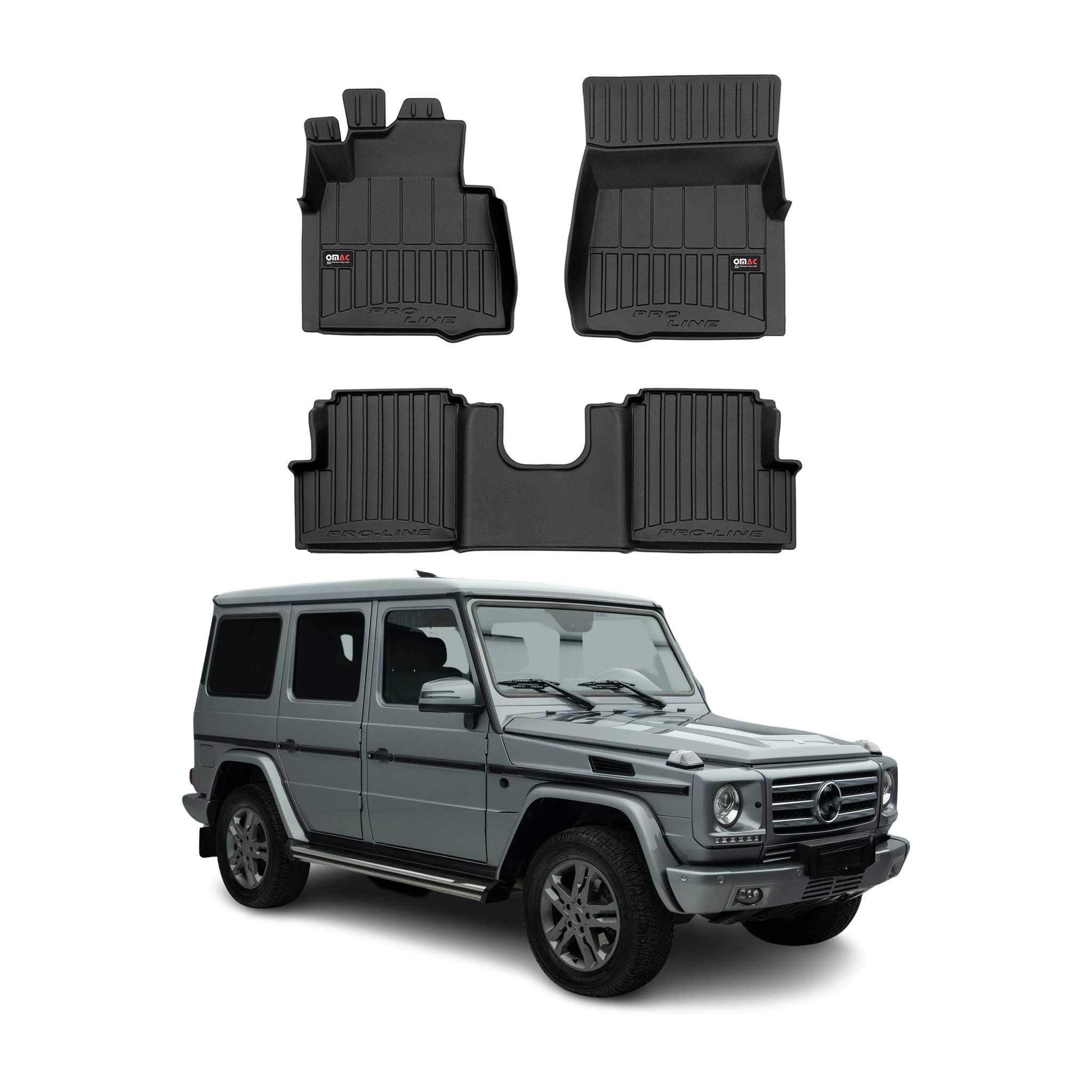 1999-2018 Mercedes G Class W463 Premium Floor Mats Liners Full Set All Weather Heavy Duty Black