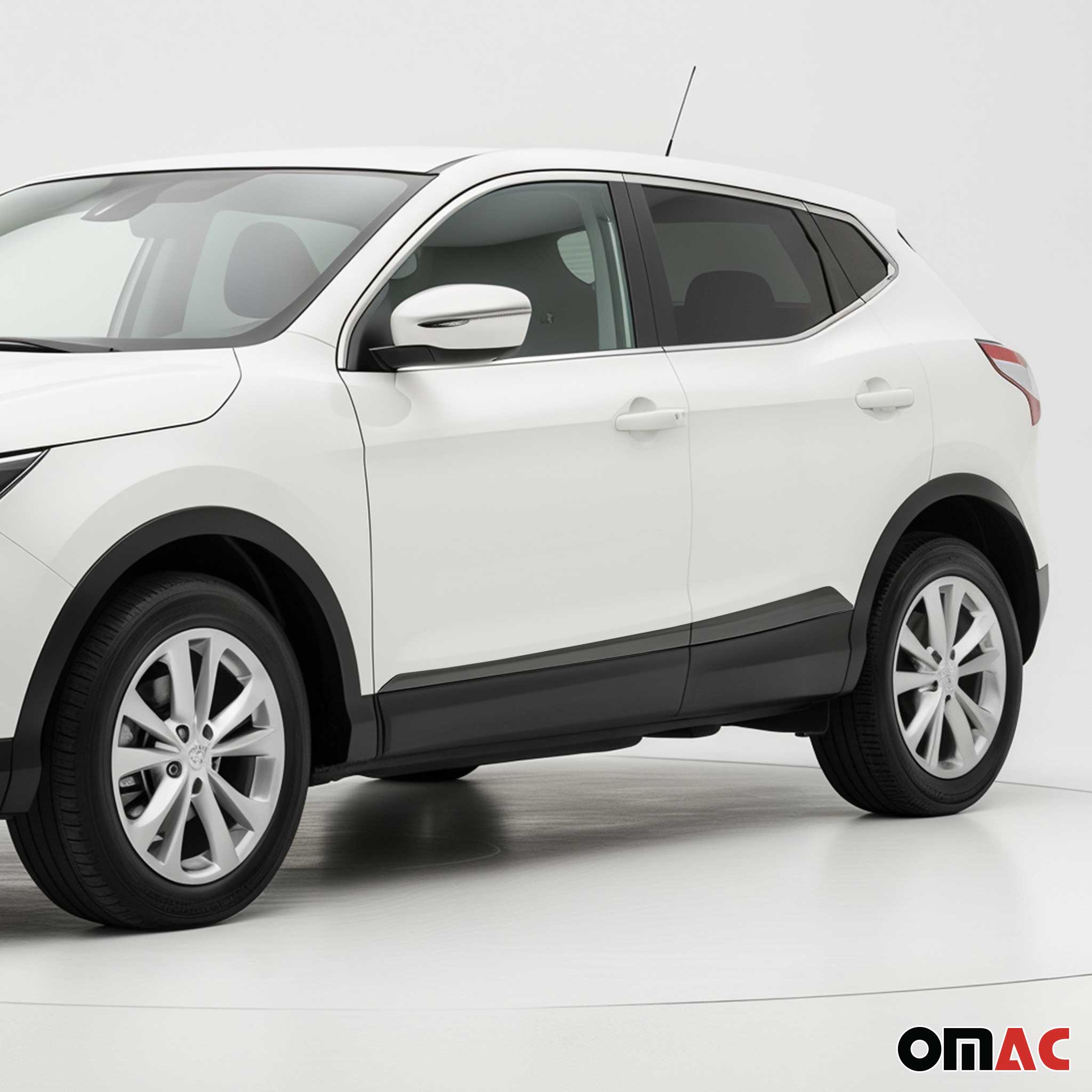 2017-2022 Nissan Rogue Sport Side Door Molding Trim Stainless Steel Dark 4x