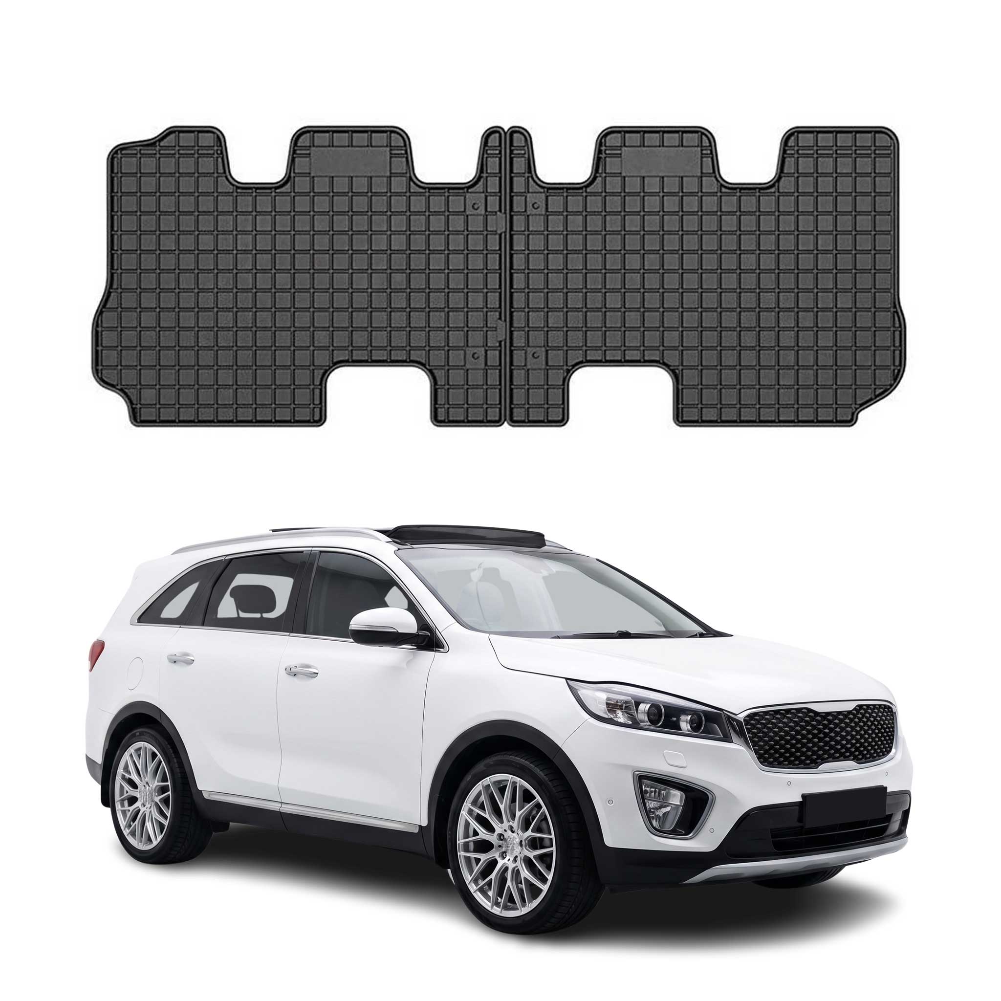 2014-2018 Kia Sorento Floor Mats Liners Full Set All Weather Rubber Black