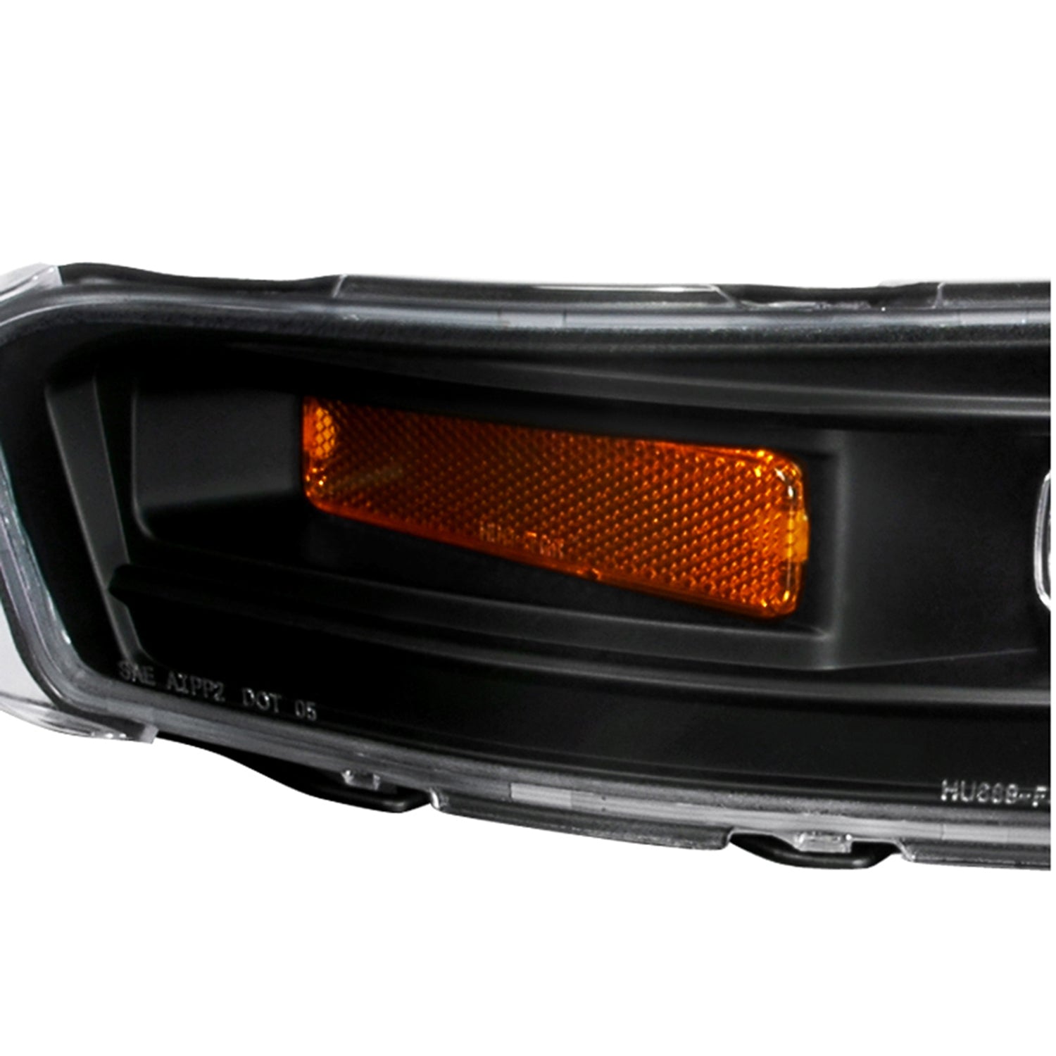 2005-2009 Ford Mustang Factory Style Bumper Lights Matte Black/Clear Lens