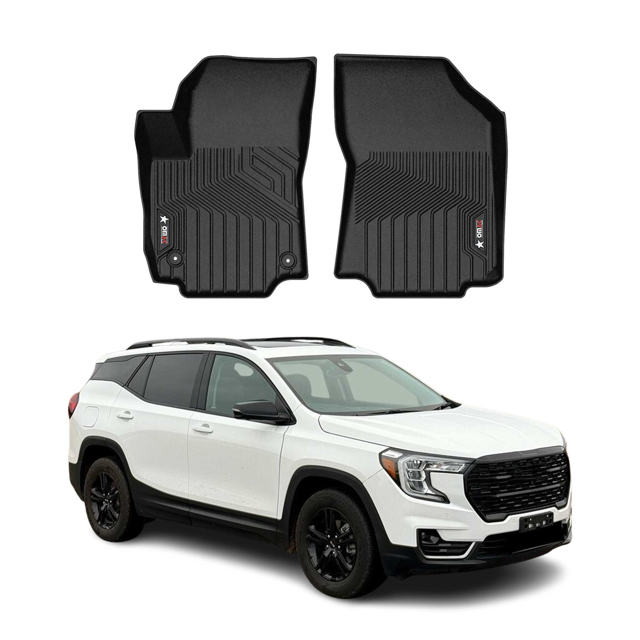 2018-2024 GMC Terrain / Terrain Denali Premium Floor Mats Liners First Row Front Black