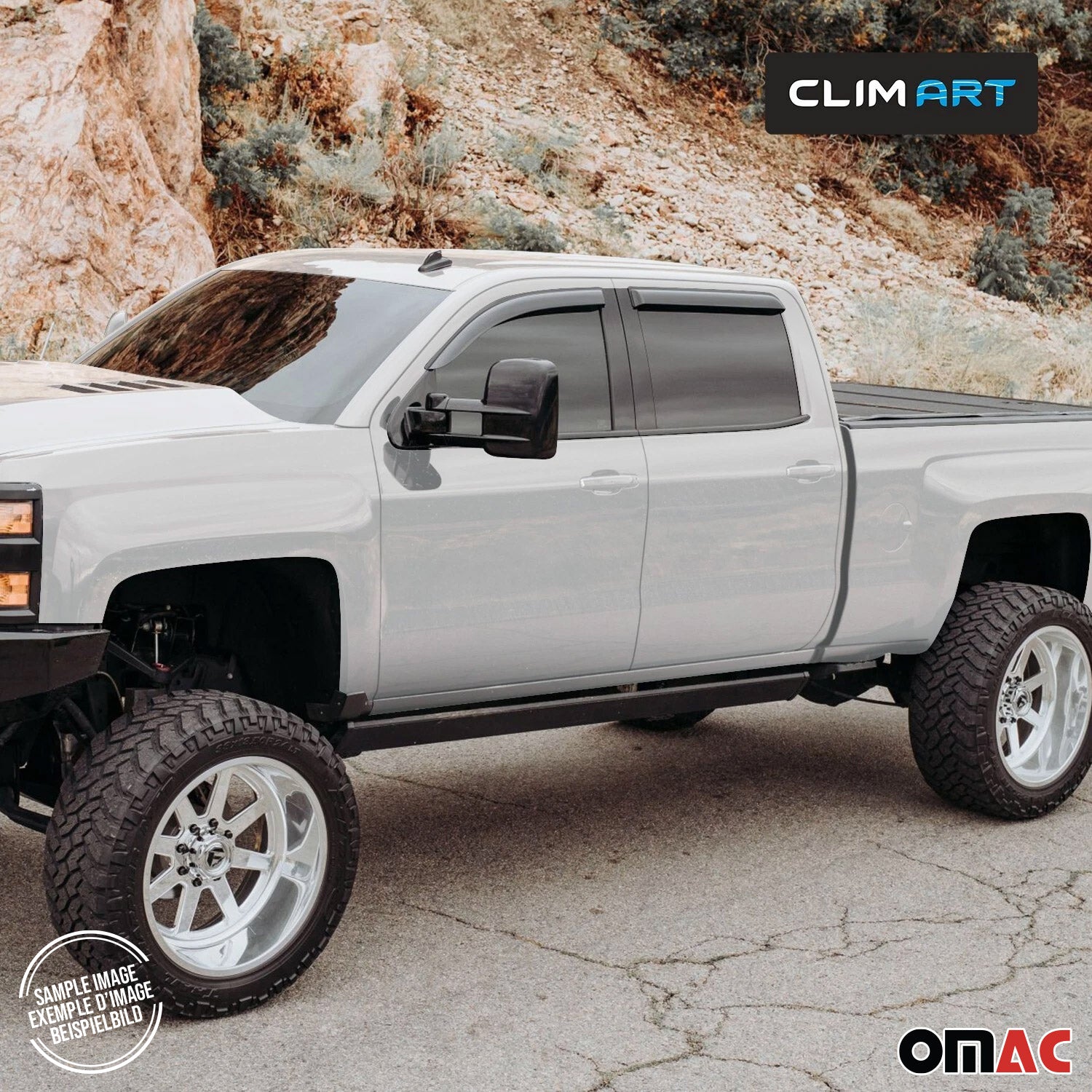 Clim Art Wind Deflectors for Ford Ranger 2024-2025 SuperCrew Tape-On 4 Pcs