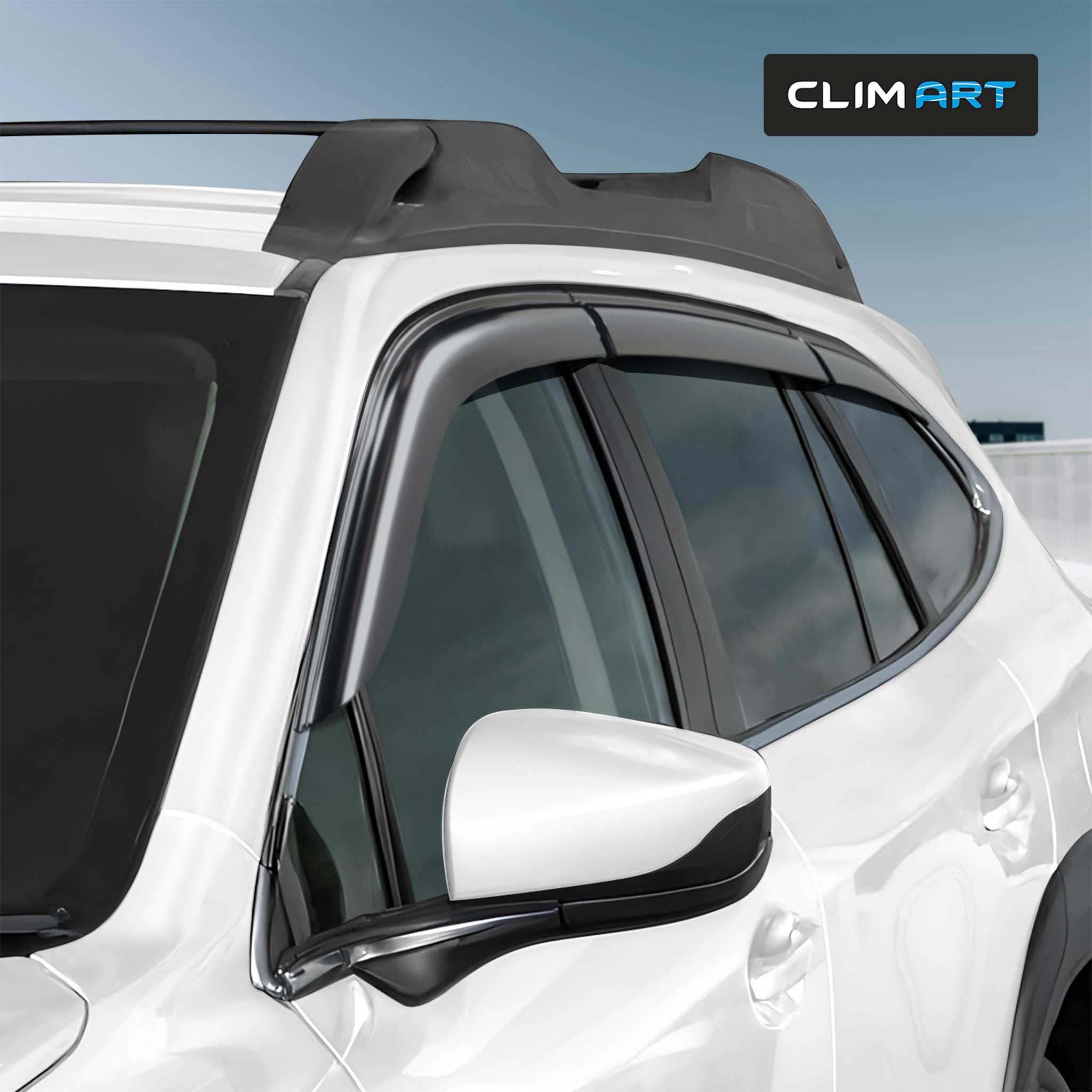 Clim Art Wind Deflectors for Subaru Outback 2020-2025 Tape-On Dark Smoke 6Pcs