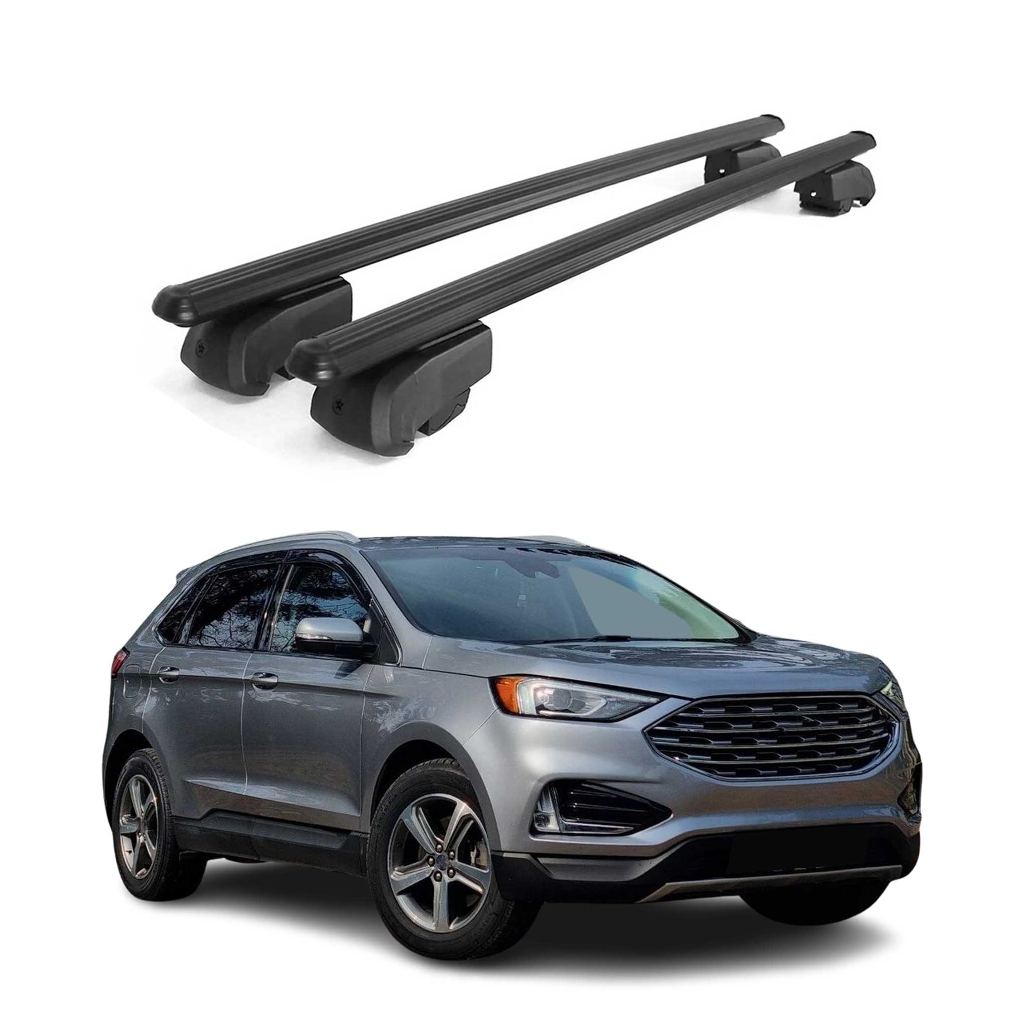 2015-2024 Ford Edge Roof Rack Cross Bars Black