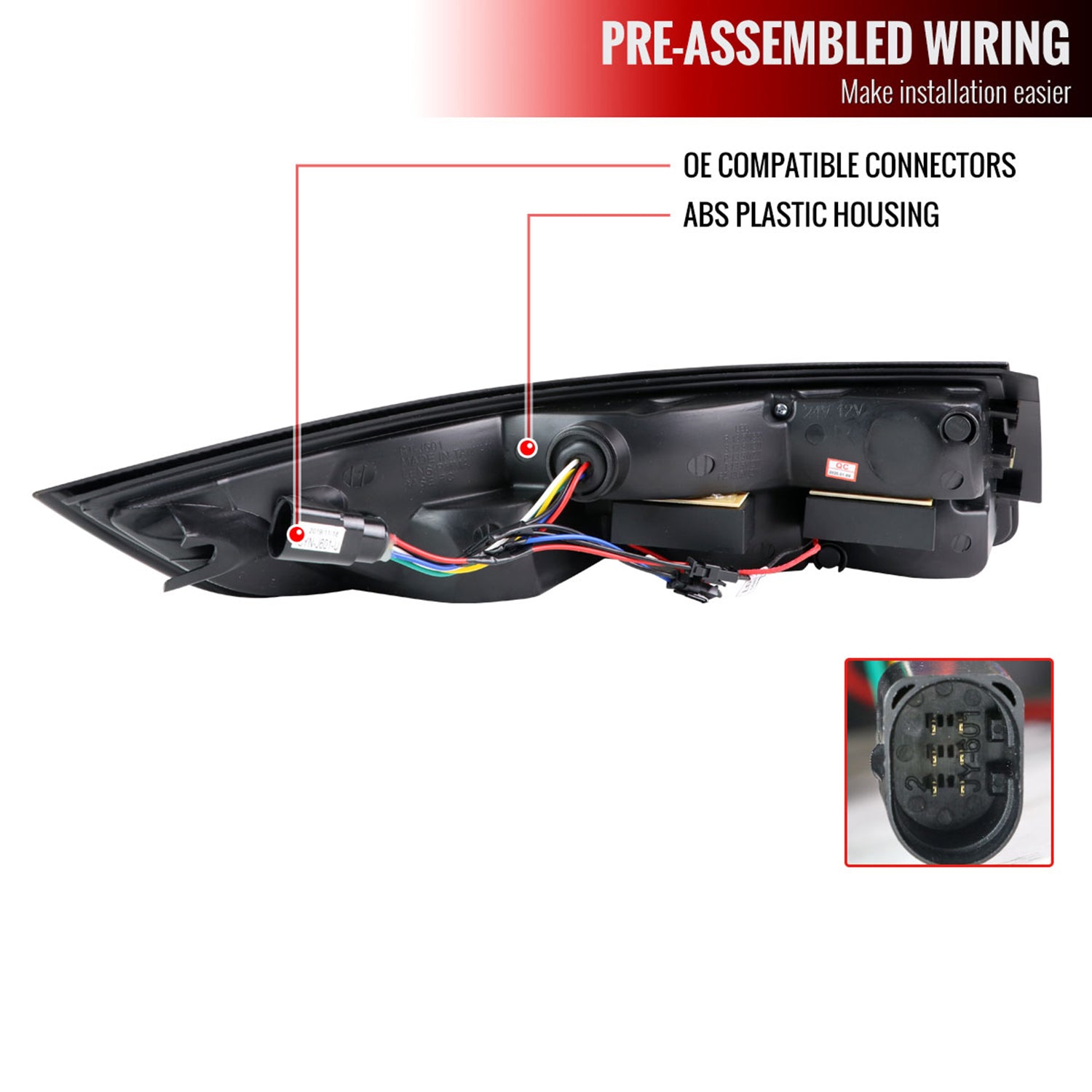 2005-2008 Porsche 911 997 Carrera / 911 997 GT3 LED Tail Lights Chrome/Red