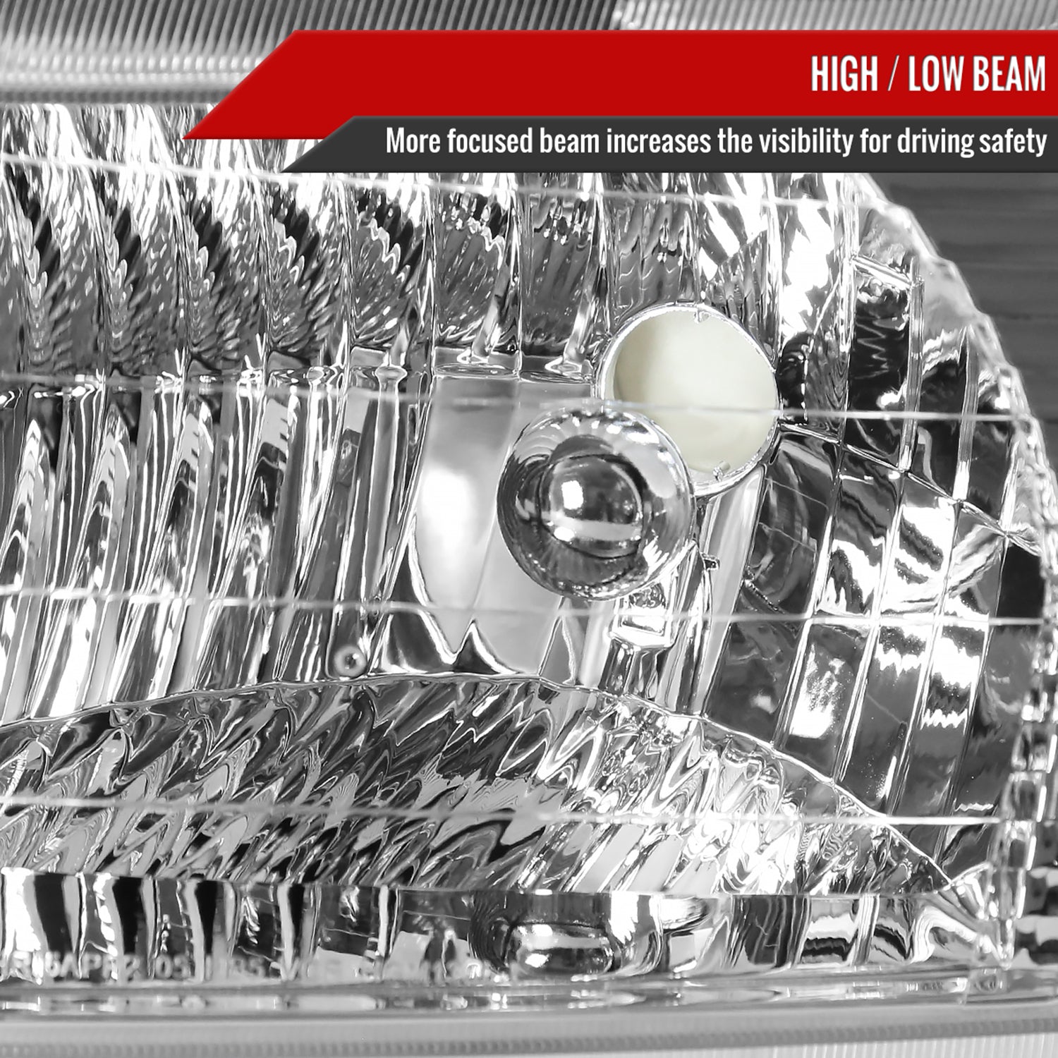 2005-2009 Chevy Equinox Factory Headlights w/Amber Reflector Chrome/Clear