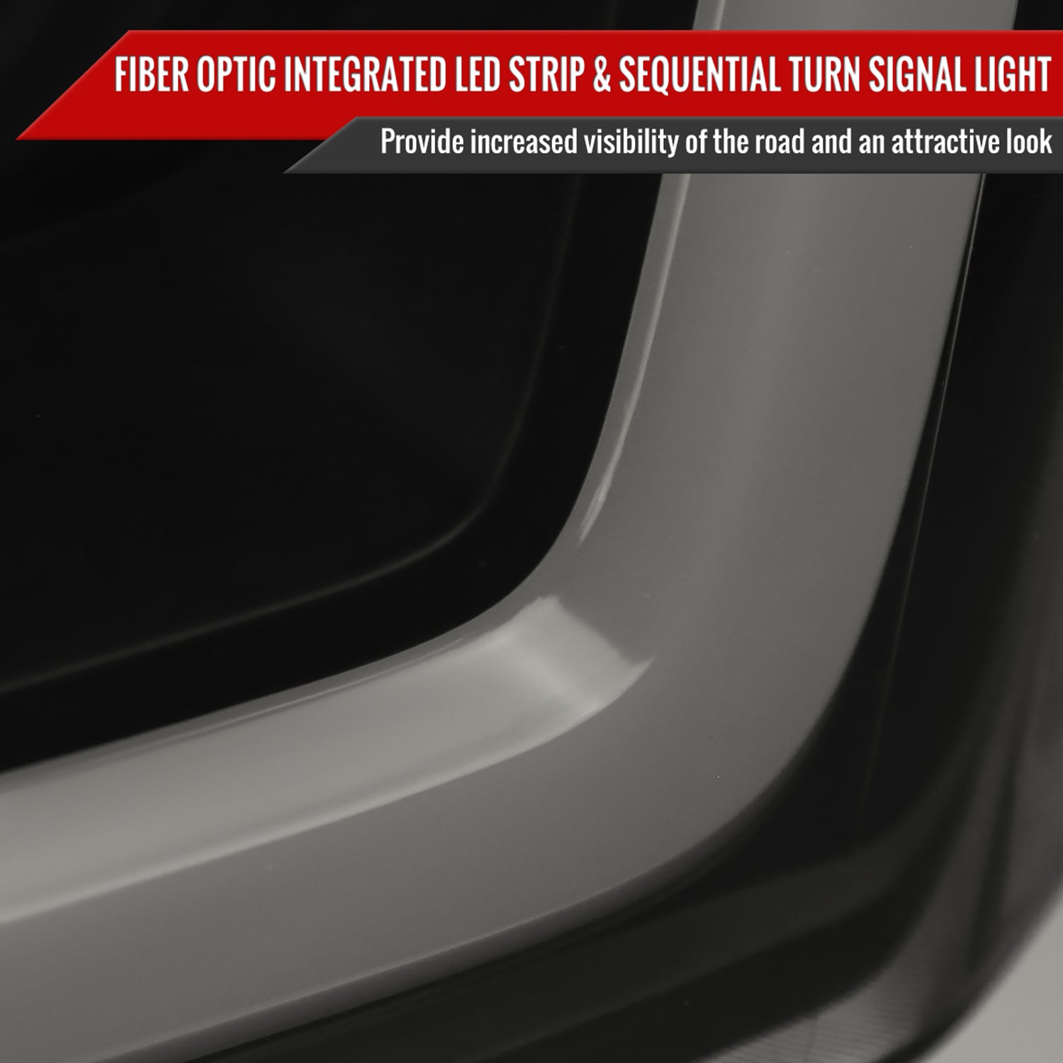 2004-2015 Nissan Titan/ 04-2007 Armada LED C-Bar Headlights Signal Black