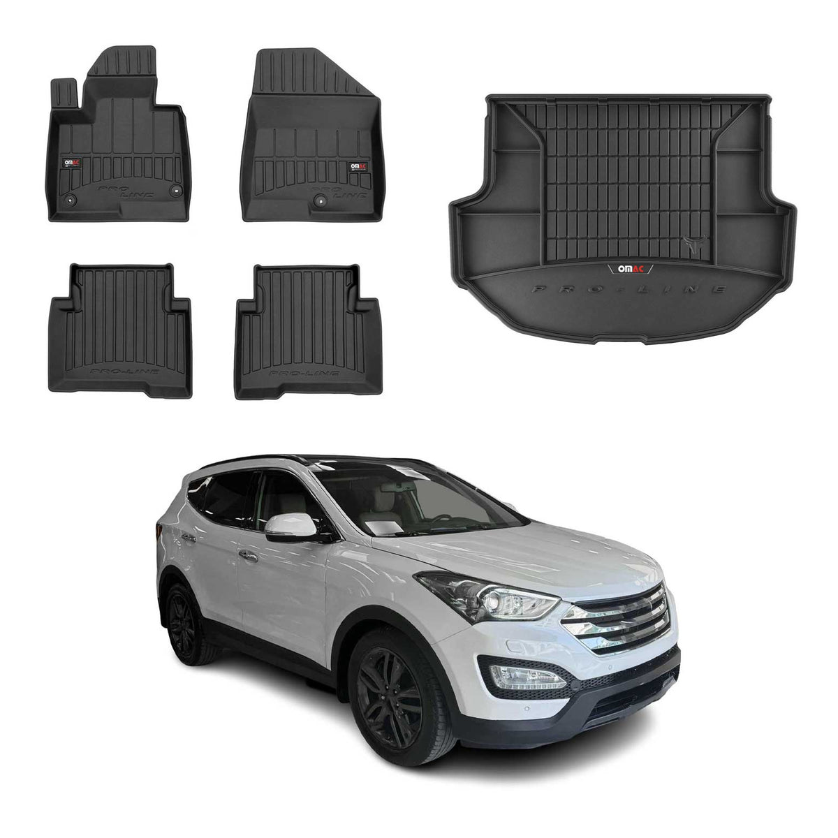 OMAC Floor Mats & Cargo Liners for Hyundai Santa Fe 2013-2018