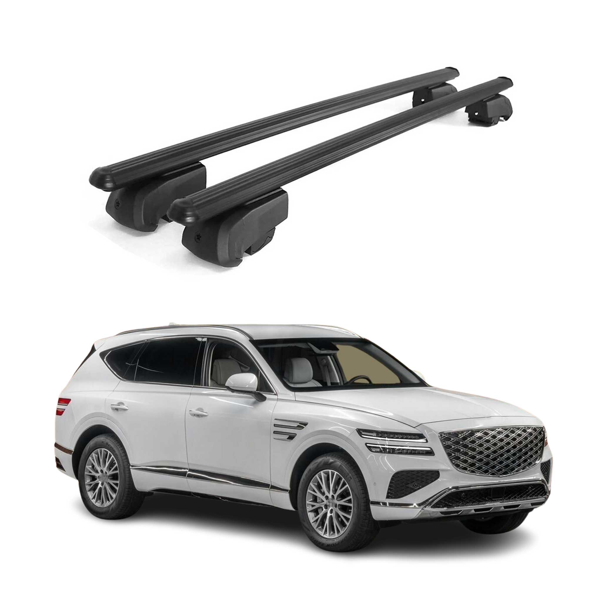 2021-2026 Genesis GV80 Roof Rack Cross Bars Black