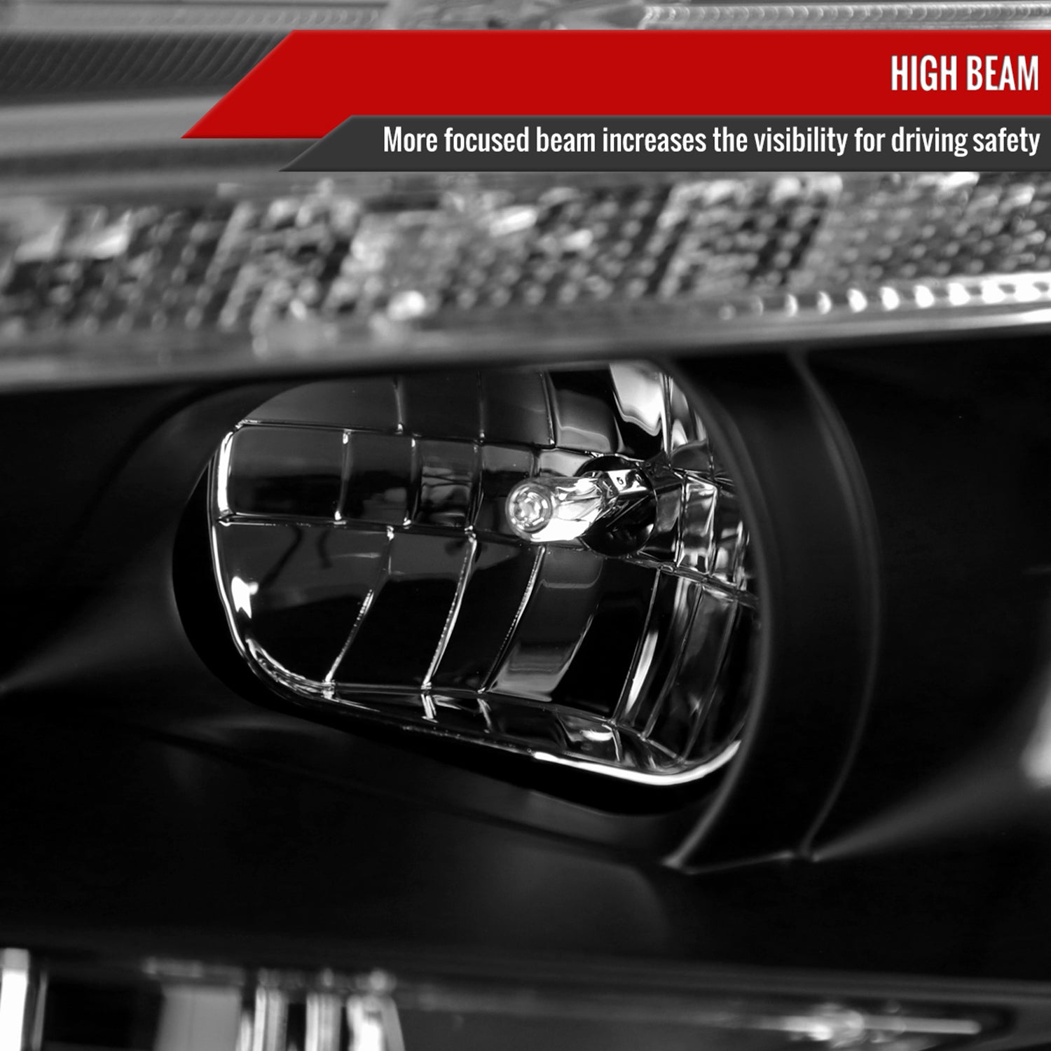 2010-2012 Ford Fusion Projector Headlights w/ LED Light Strip Matt Black/Clear