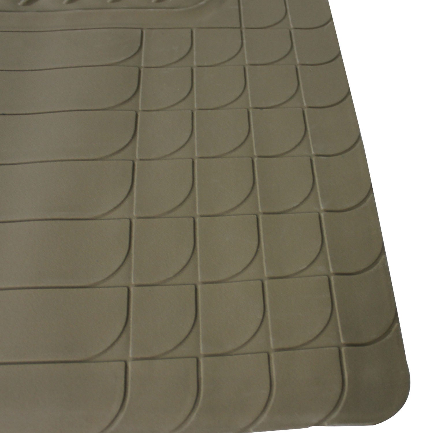 Universal fit Rubber Car Floor Mats Trunk Cargo Liner All Weather 5Pcs Beige