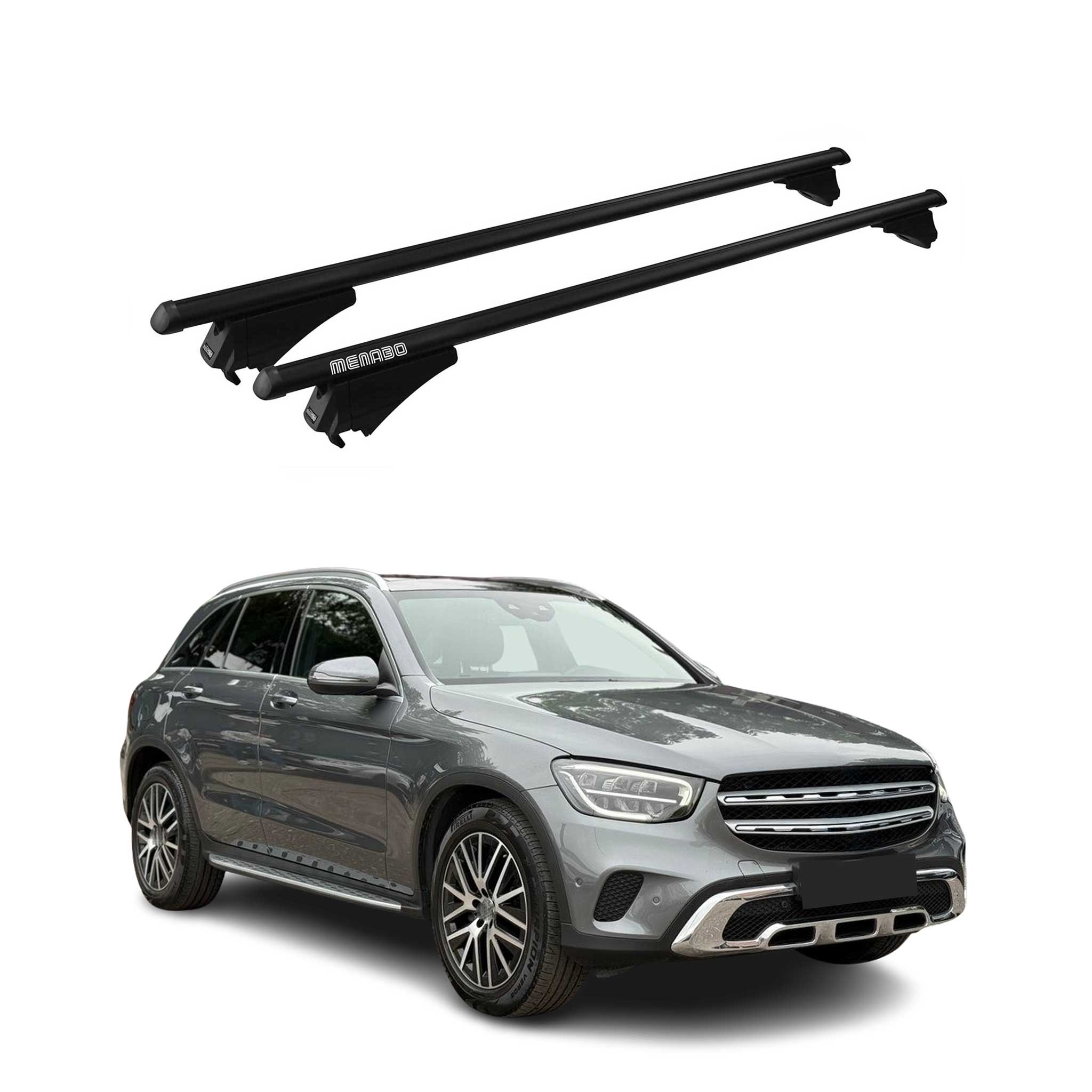 2016-2022 Mercedes GLC X253 Class Roof Rack Cross Bars Black