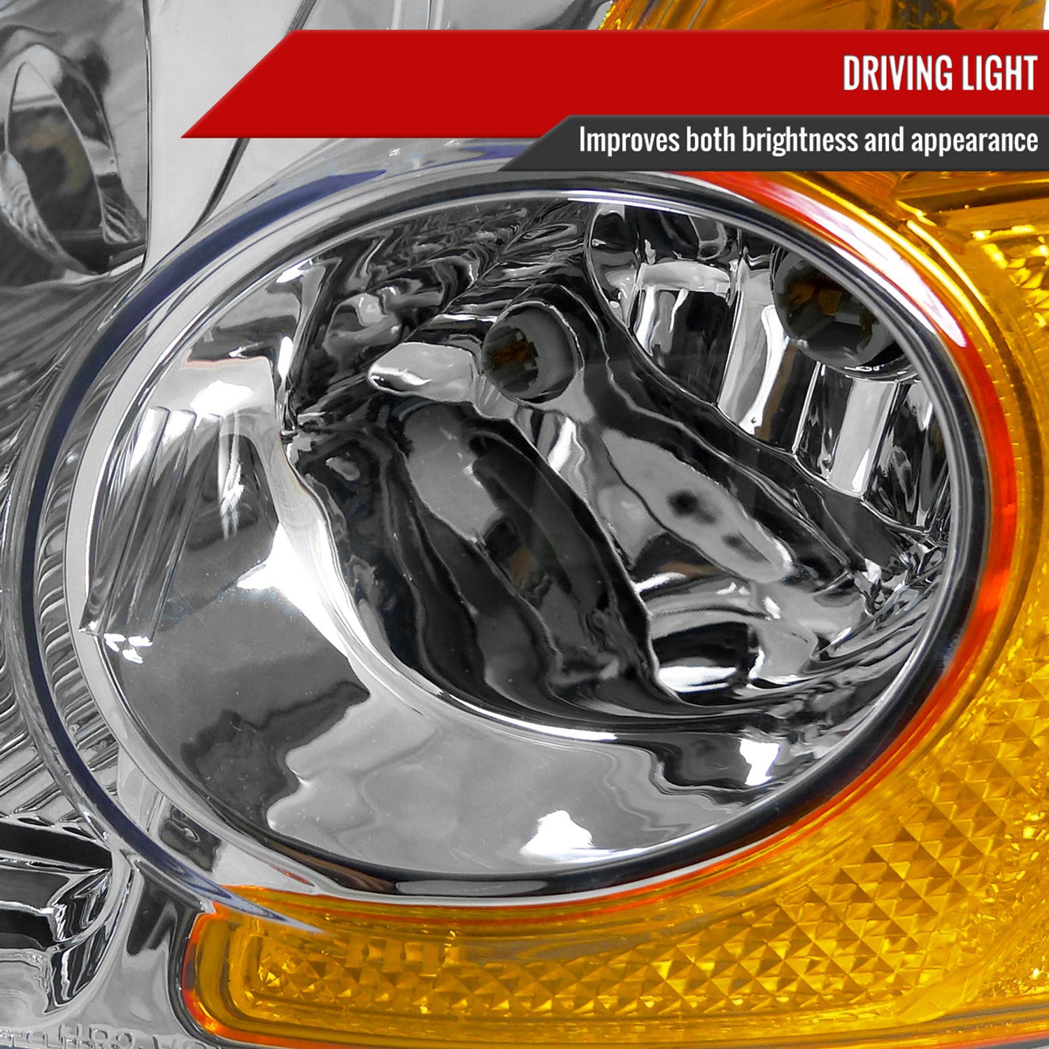 2001-2003 Honda Civic Factory Style Headlights Chrome Housing/Clear Lens