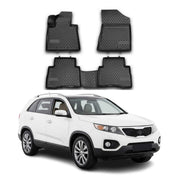 2014-2015 Kia Sorento Floor Mats Liners Full Set All Weather Black