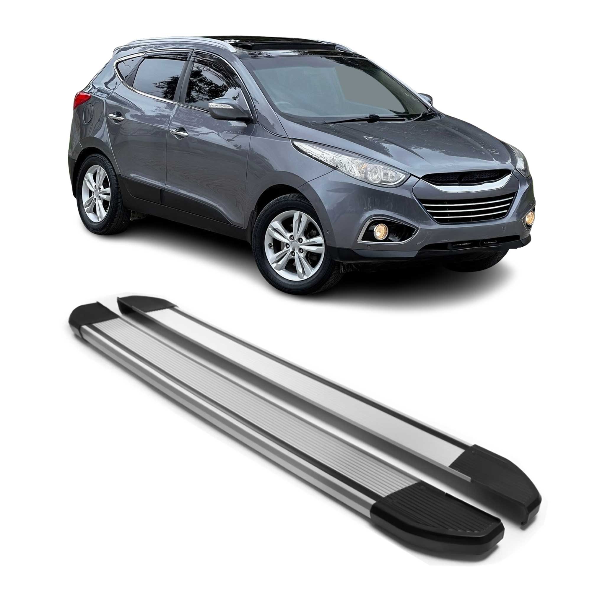 2010-2015 Hyundai Tucson Running Boards Side Steps Silver