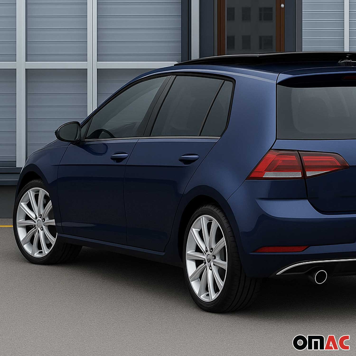 2015-2021 VW Golf Mk7 Window Molding Trim Streamer Stainless Steel Dark 4Pcs