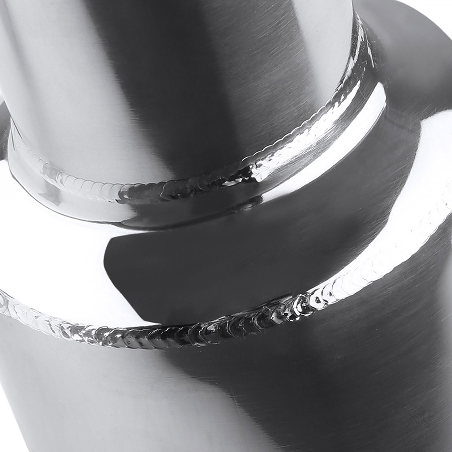 Universal 2.5" Inlet/4.125" Outlet Chrome S.Steel Angled Exhaust Tips - 2PC