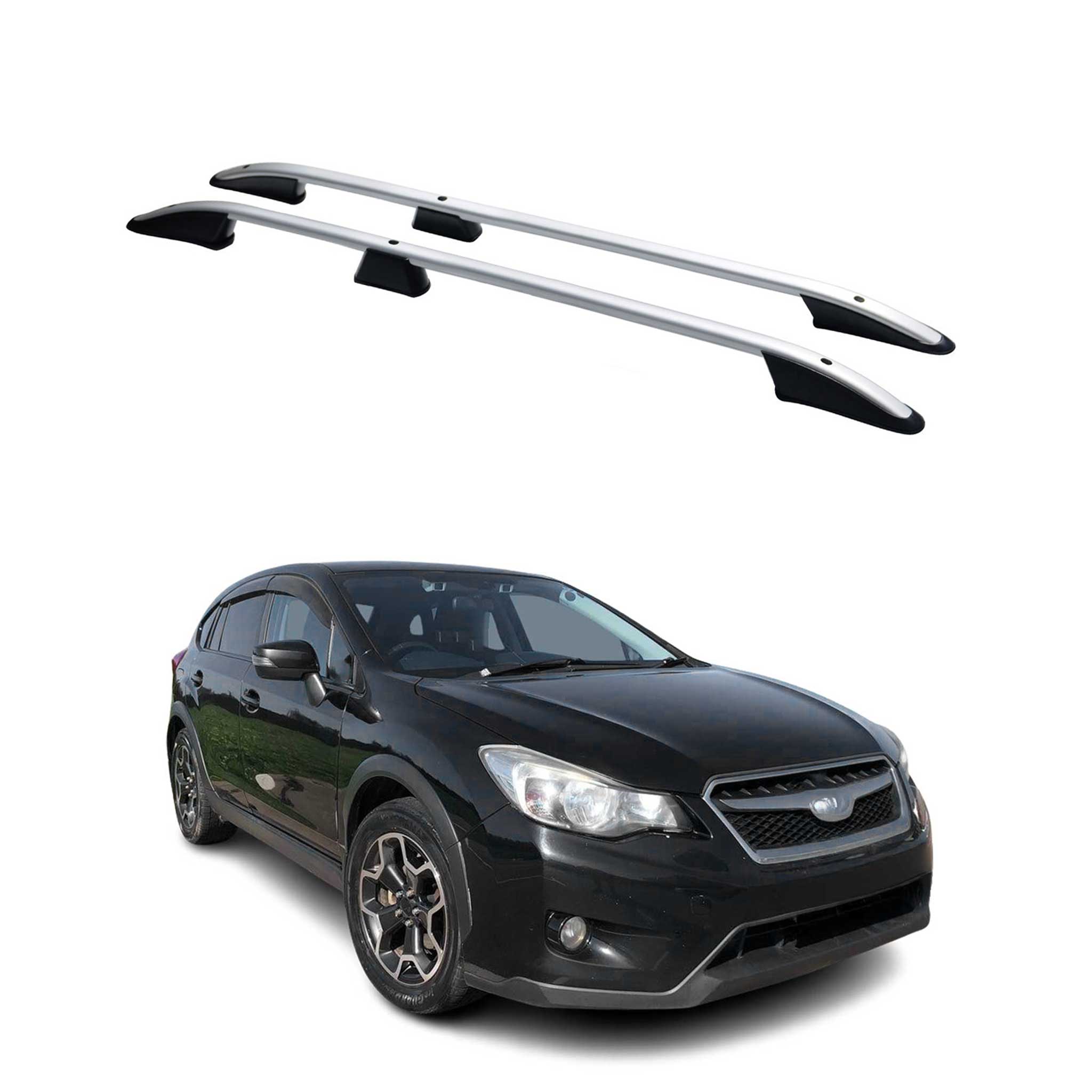 2013-2015 Subaru XV Crosstrek Roof Rack Rails Side Rails Silver