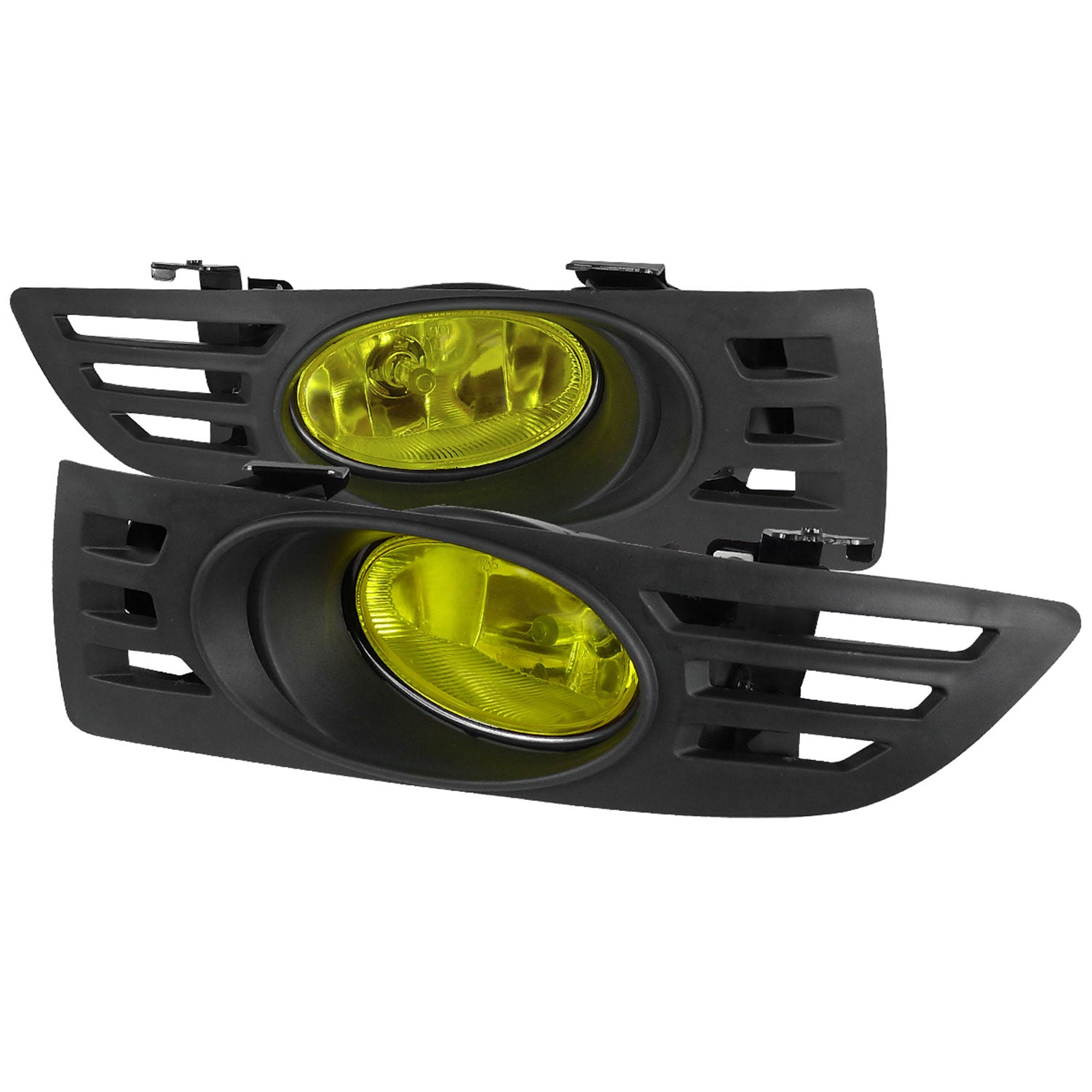 2003-2005 Honda Accord Coupe H11 Fog Lights Kit Chrome Housing/Yellow Lens