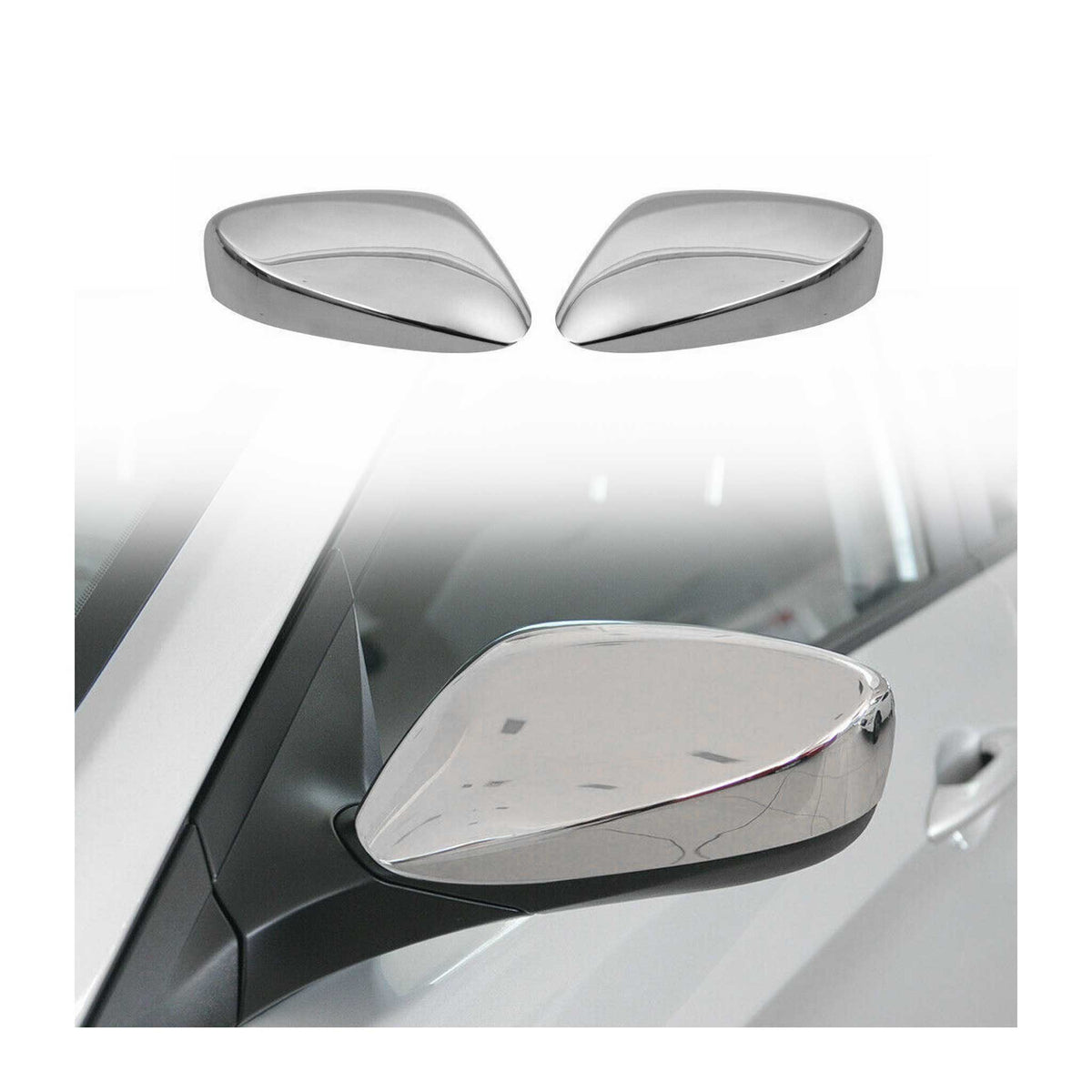 2011-2017 Hyundai Elantra /Accent /Veloster (without indicator) Mirror Cover Caps Stainless Steel
