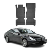 2004-2010 Mercedes CLS Class C219 Floor Mats Liners Full Set All Weather Rubber Black