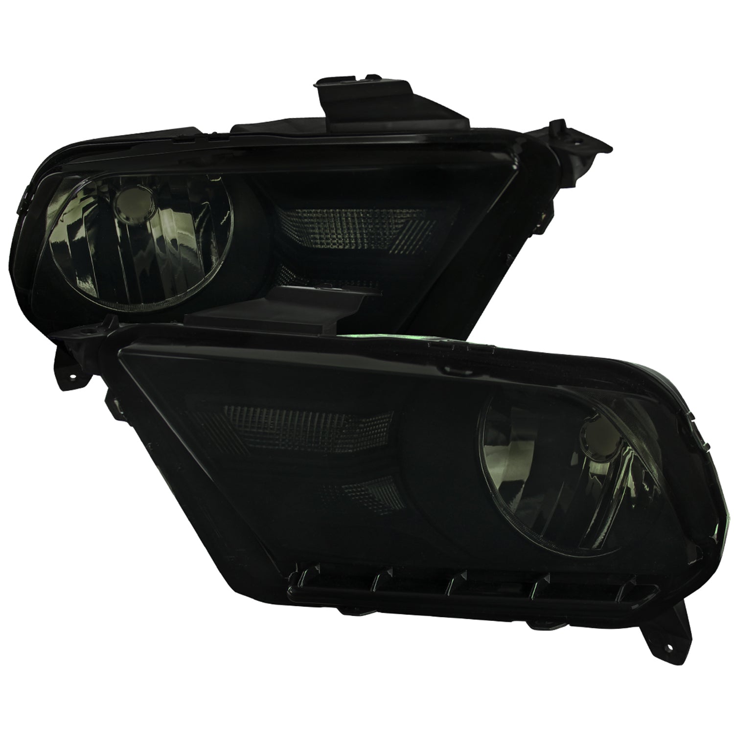 2010-2014 Ford Mustang Factory Style Headlights Black Housing/Smoke Lens