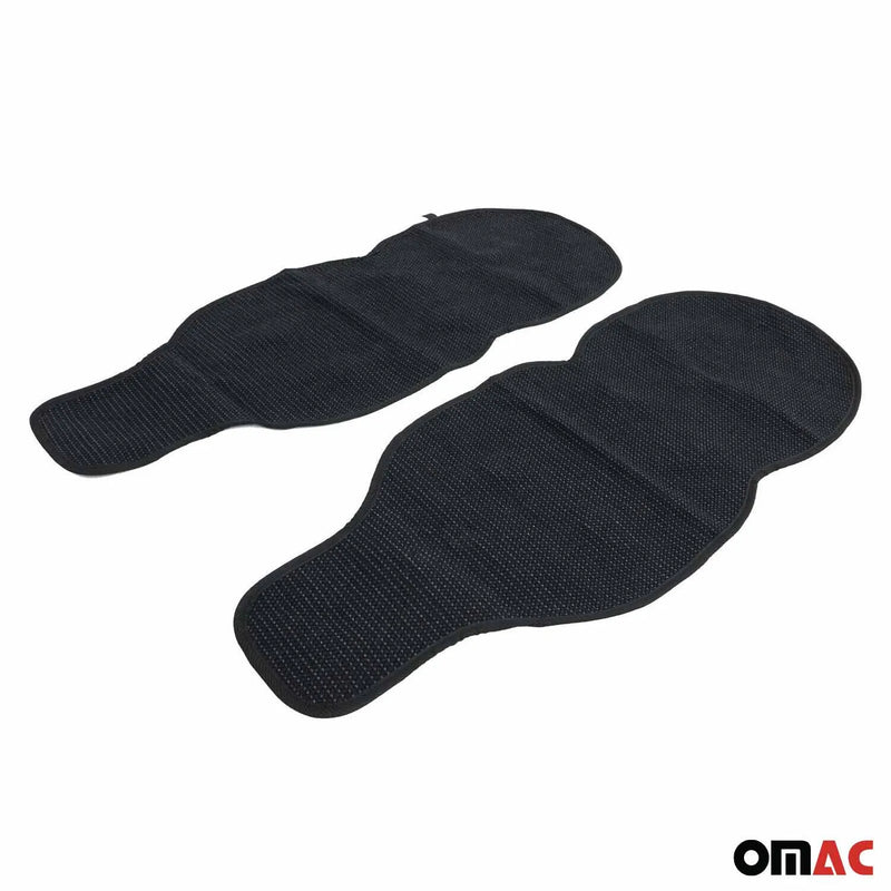 Pontiac Antiperspirant Front Seat Cover Pads Black Grey 2 Pcs