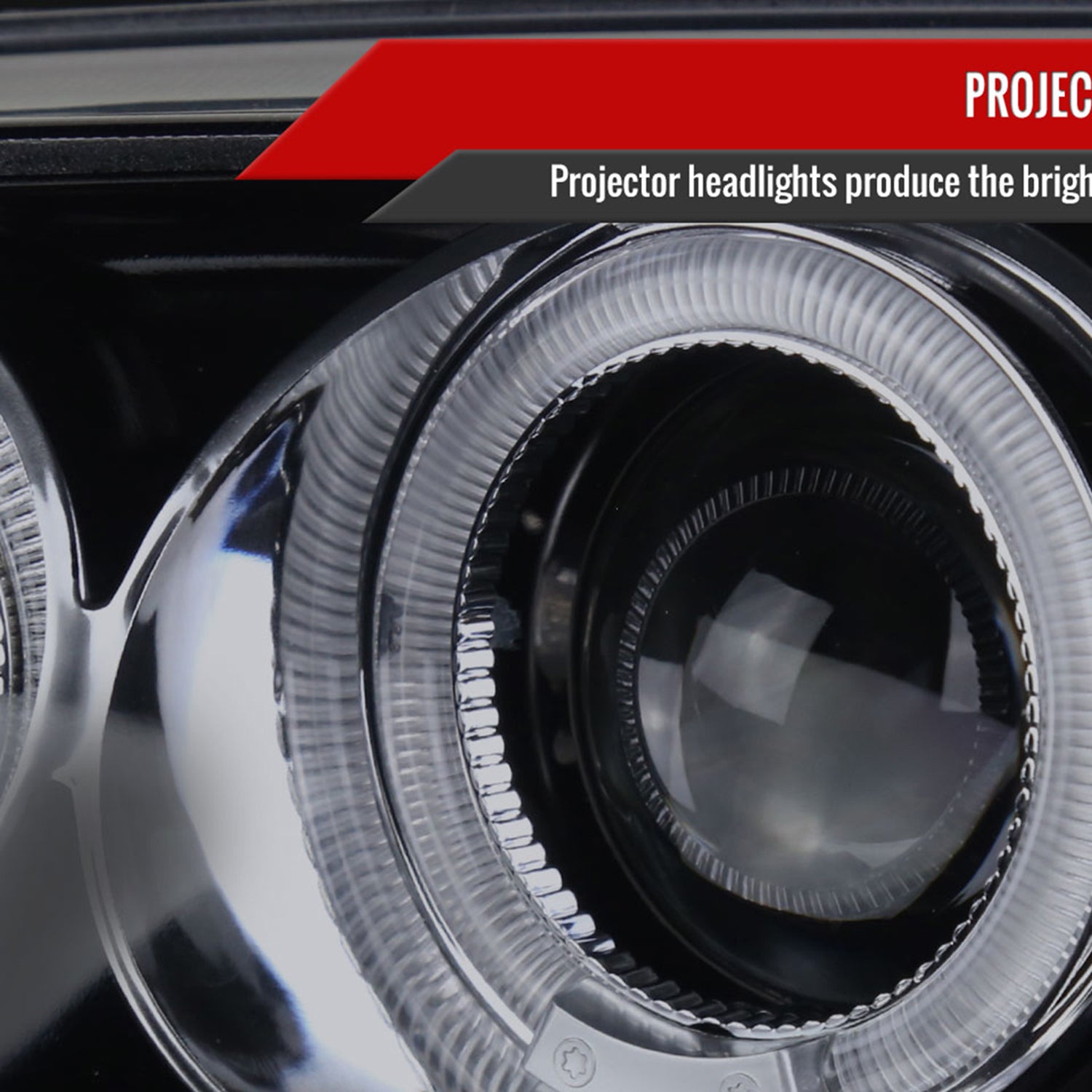 1992-1995 Honda Civic Dual Halo Projector Headlights Glossy Black/Smoke Lens