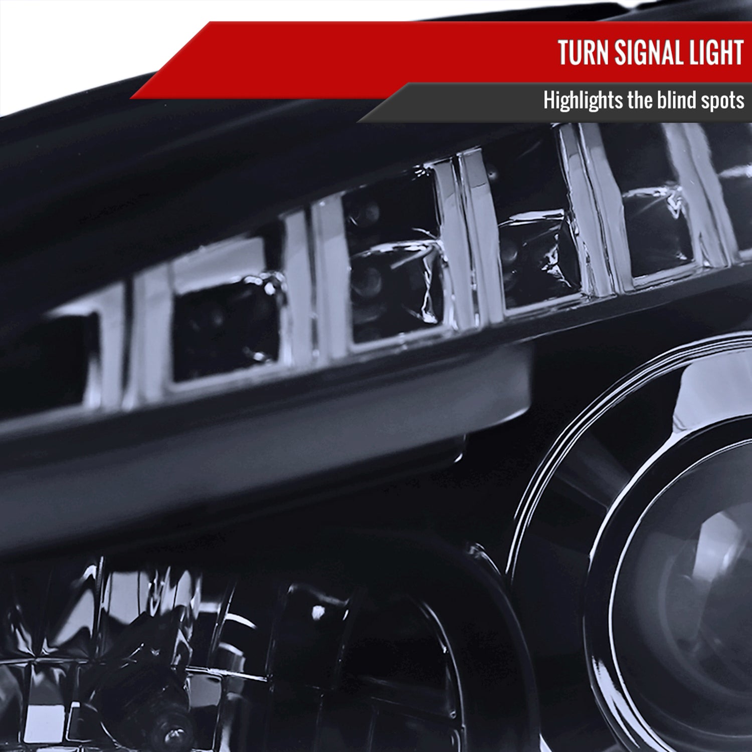 2008-2012 Chevy Malibu LS LT LTZ LED Headlights LED Signal Lights Glossy Black