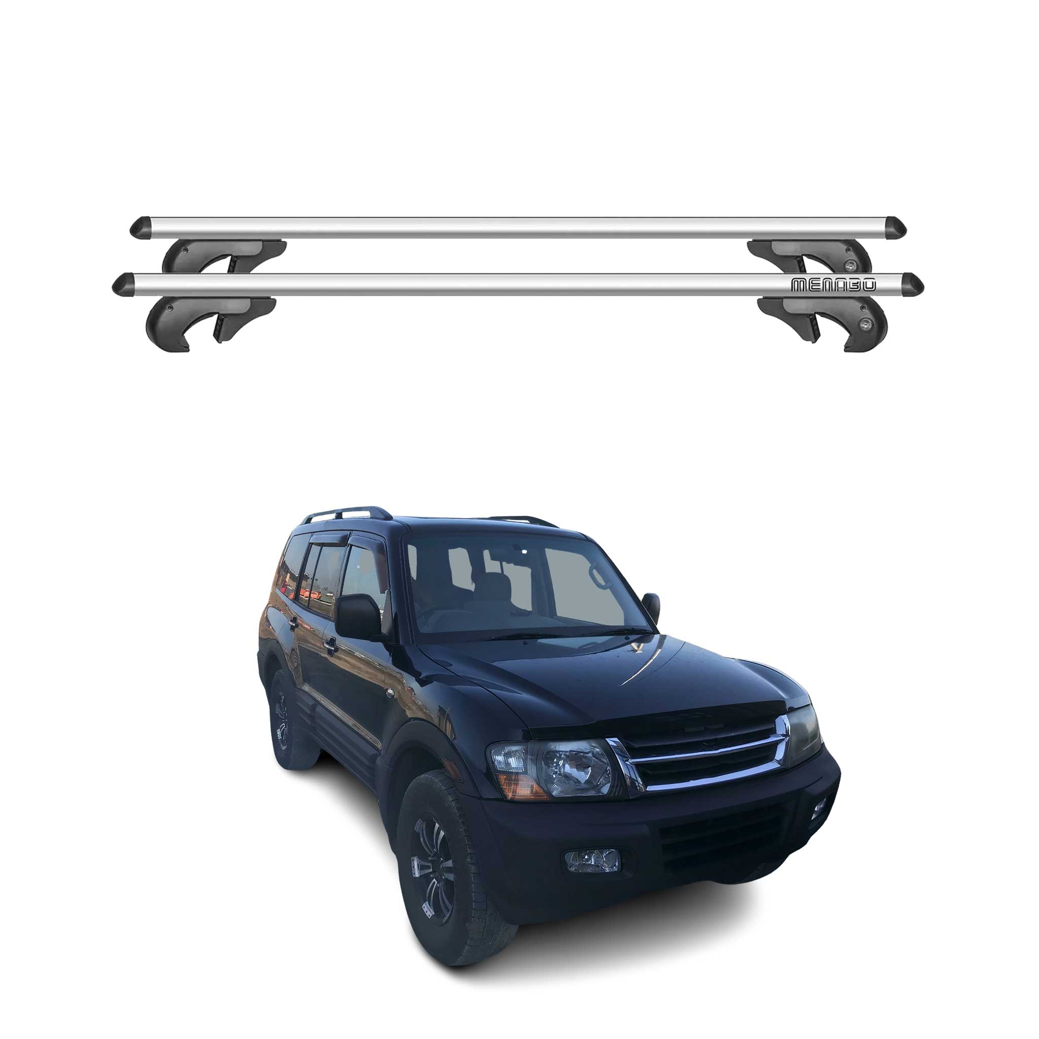 1999-2006 Mitsubishi Montero Roof Rack Cross Bars Silver
