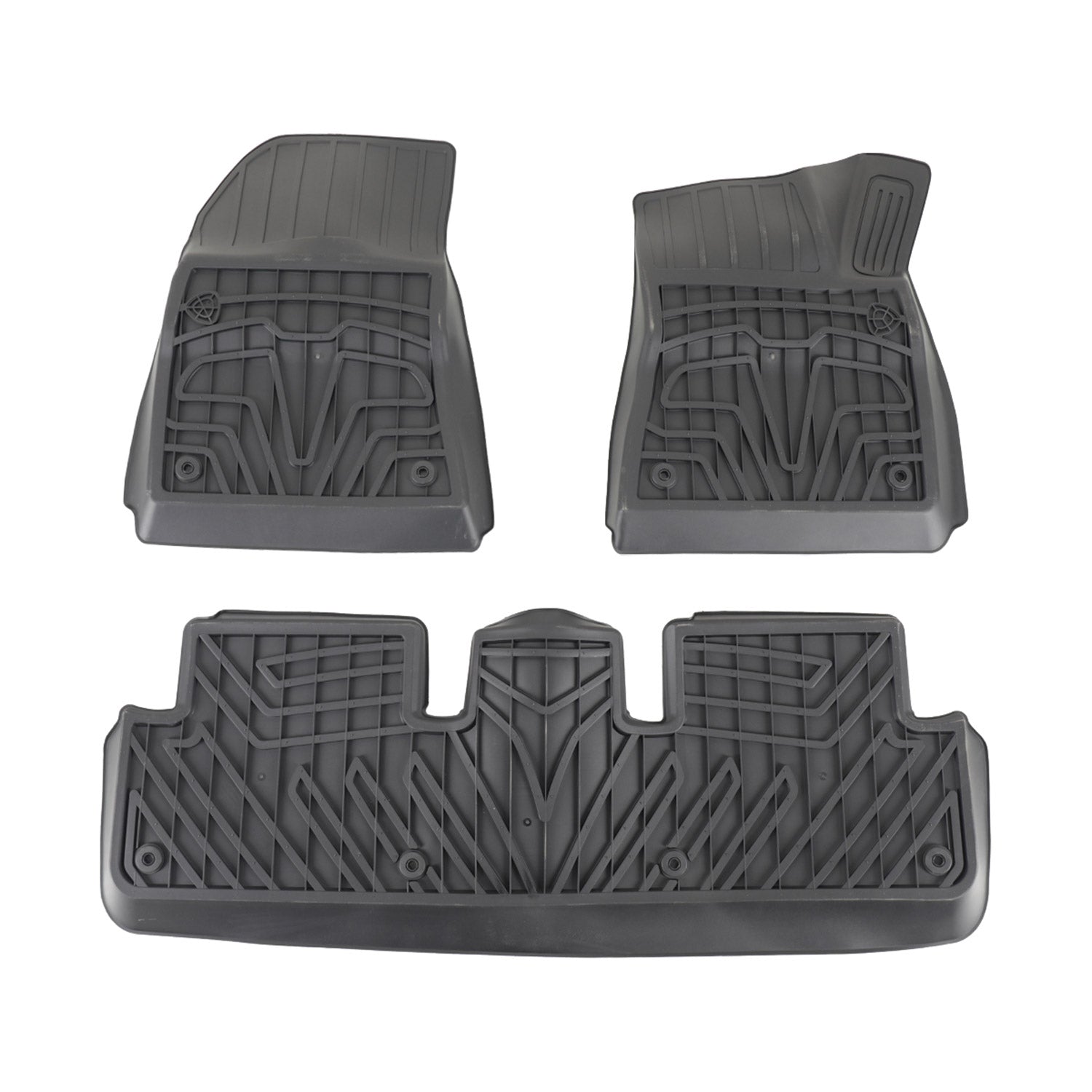 2017-2022 Tesla Model 3 Black TPE Front & Rear Floor Mats All Weather 5Pcs