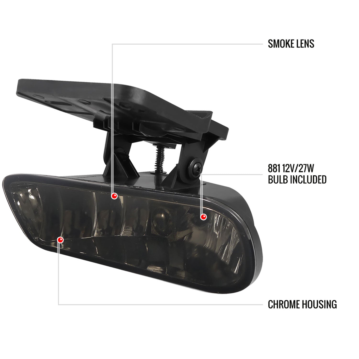 1999-2006 GMC Sierra/Yukon/Yukon XL 12V/27W Fog Lights Mounting Brackets