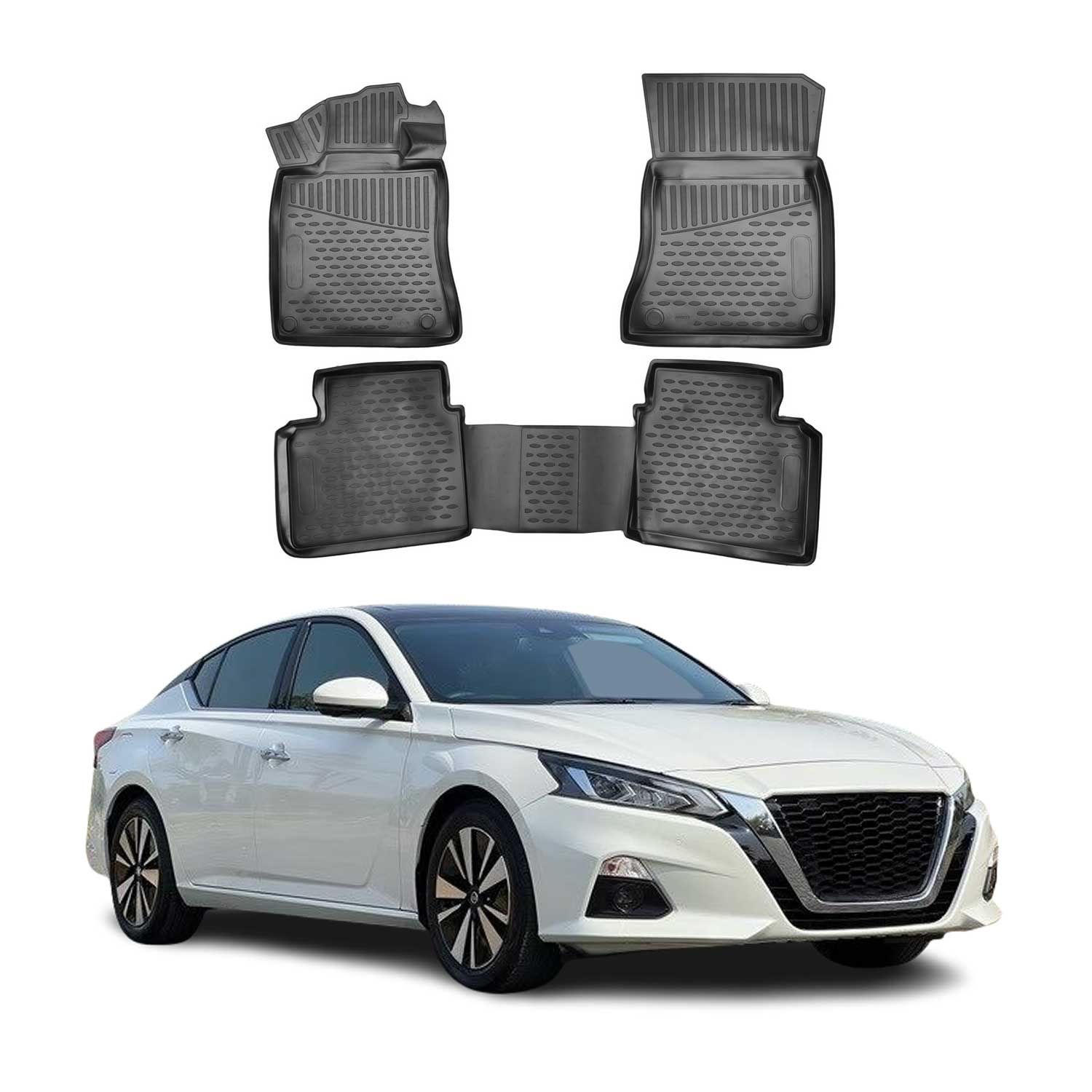 2019-2025 Nissan Altima Floor Mats Liners Full Set All Weather Black