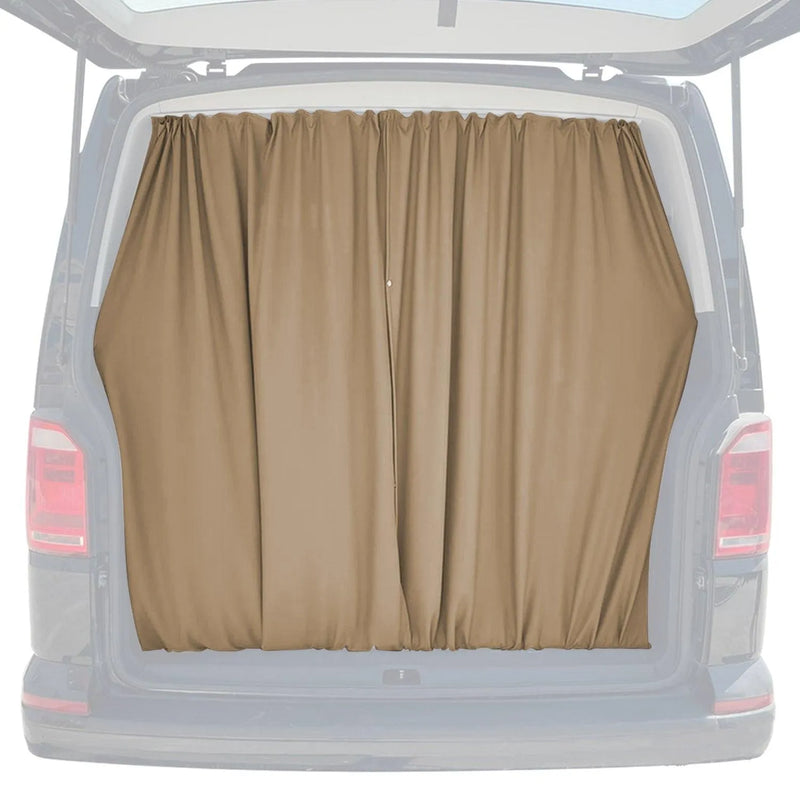 Chevrolet Express Trunk Tailgate Curtains Beige 2 Privacy Curtains