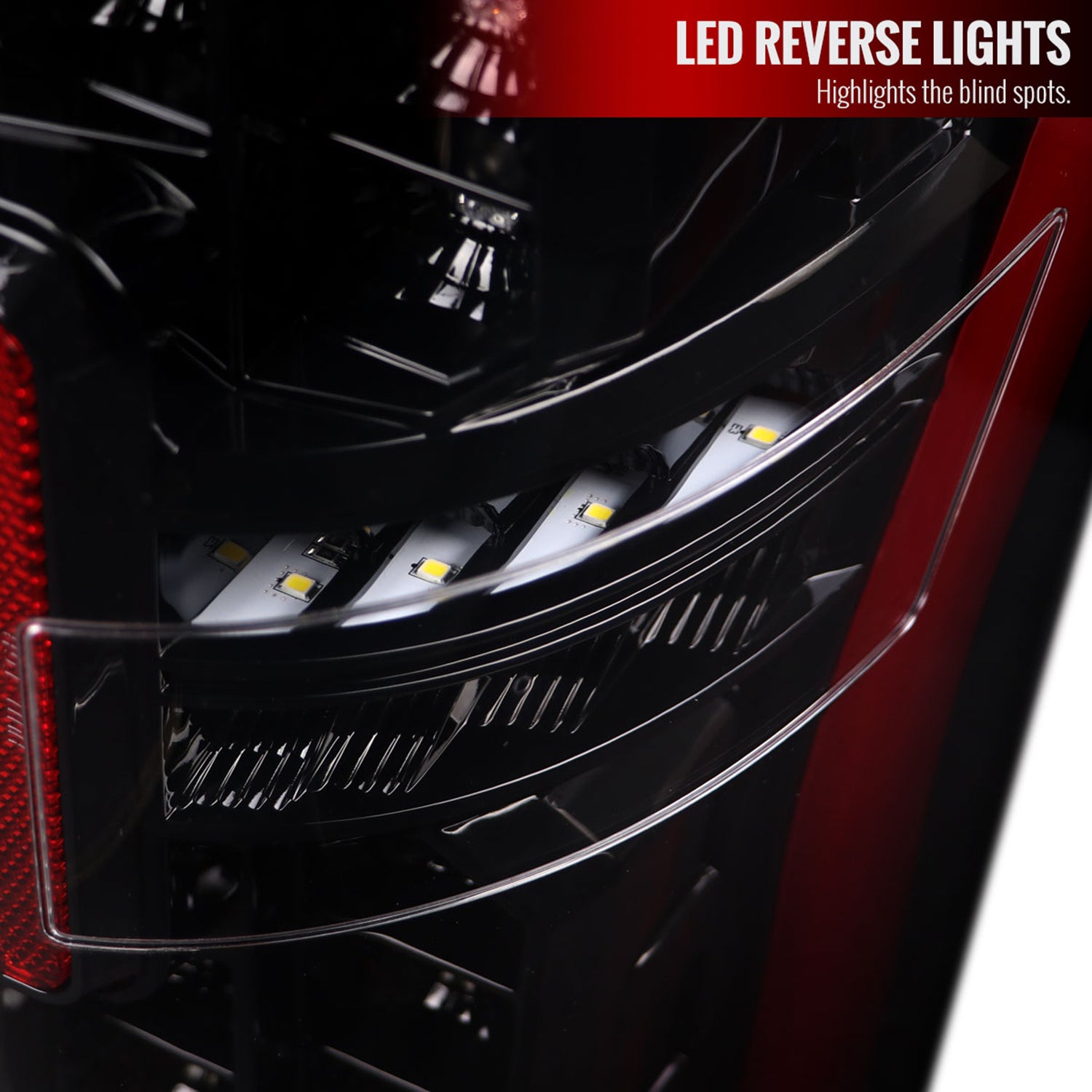 2017-2019 Ford F-250/F-350/F-450/F-550 LED Bar Tail Lights Jet Black/Clear