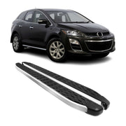 2007-2012 Mazda CX-7 Running Boards Side Steps Silver & Black