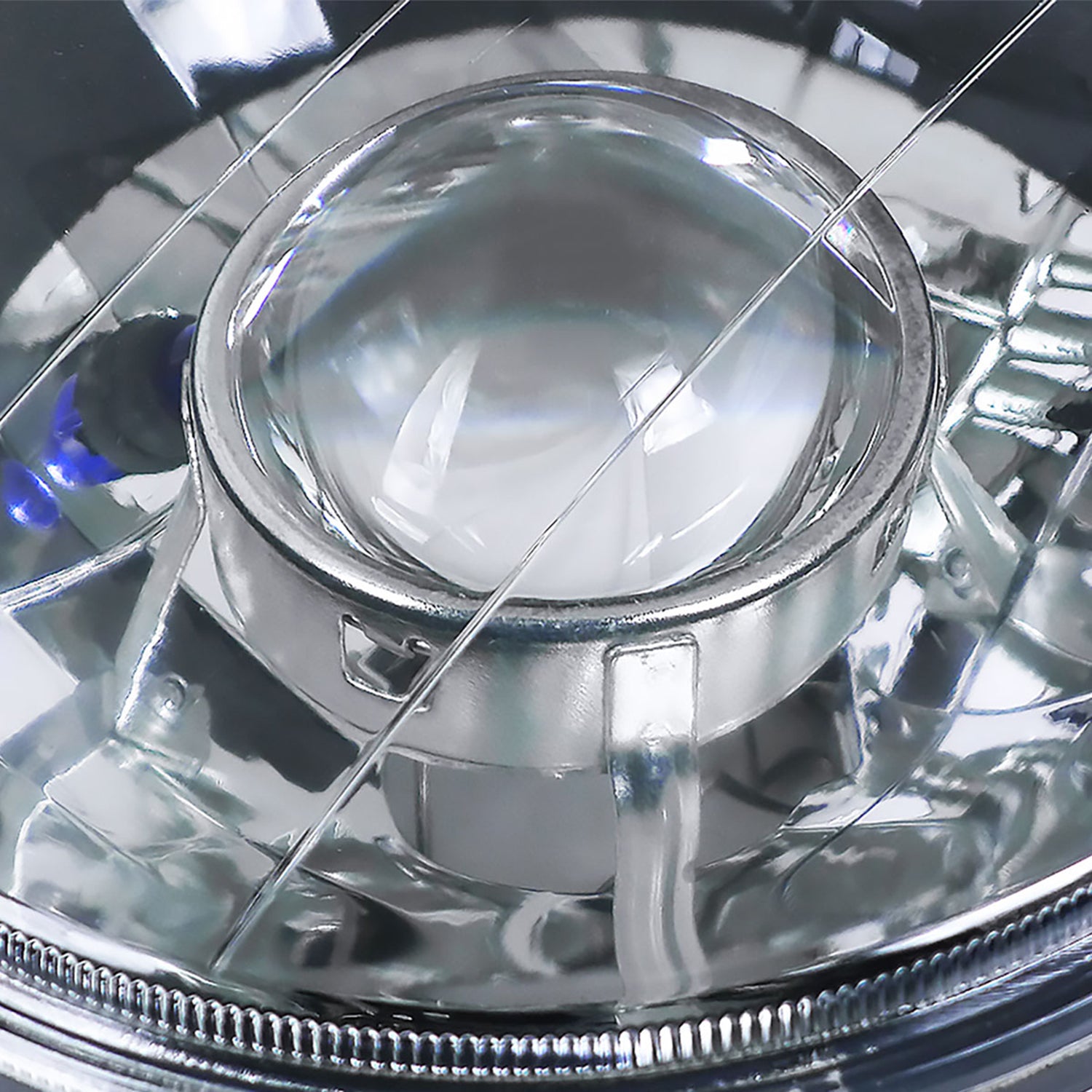 Universal 7" Round H4 Projector Headlights Matte Black Housing/Clear Lens