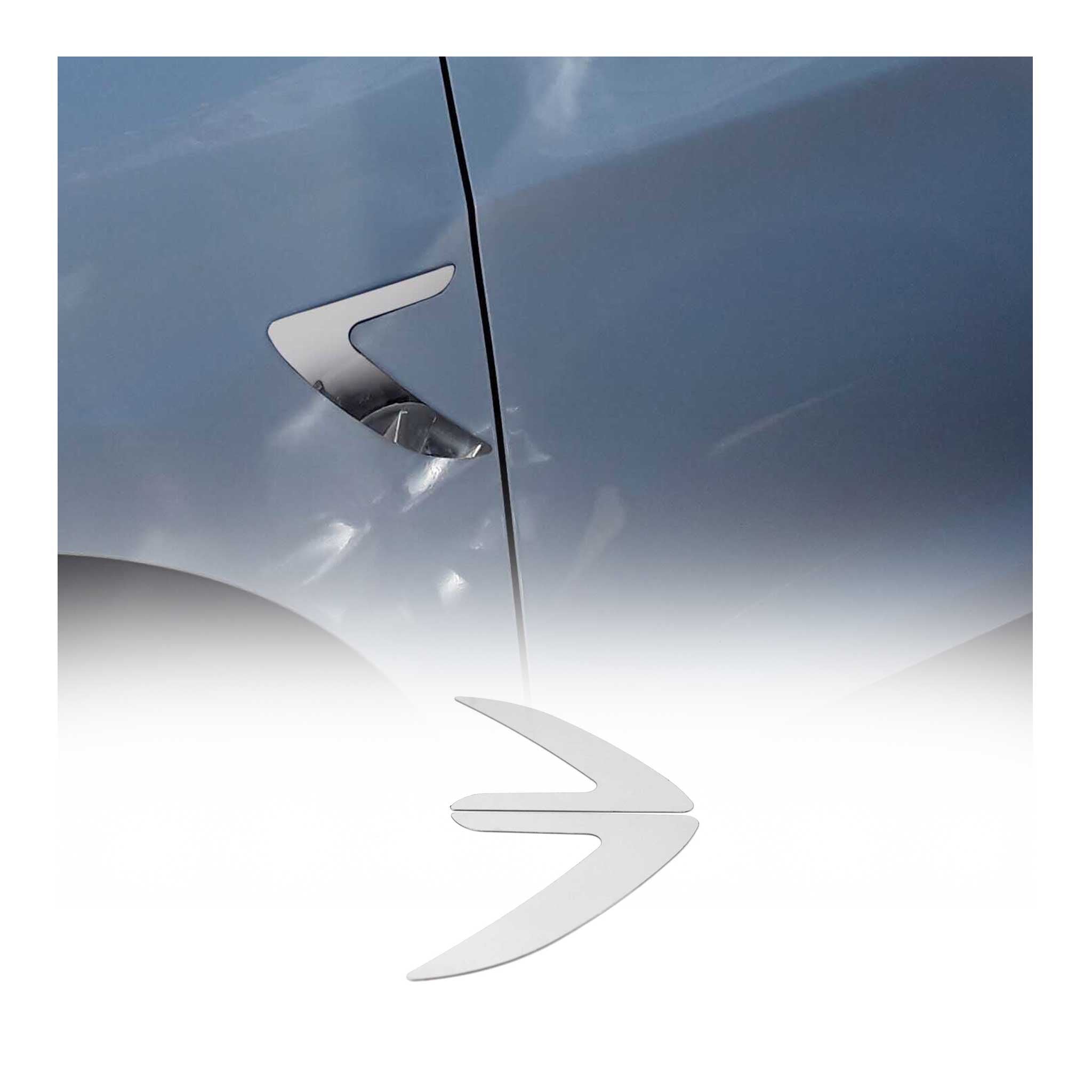 GMC Side Door Molding Trim Decorative Stainless Steel Silver 2 Pcs