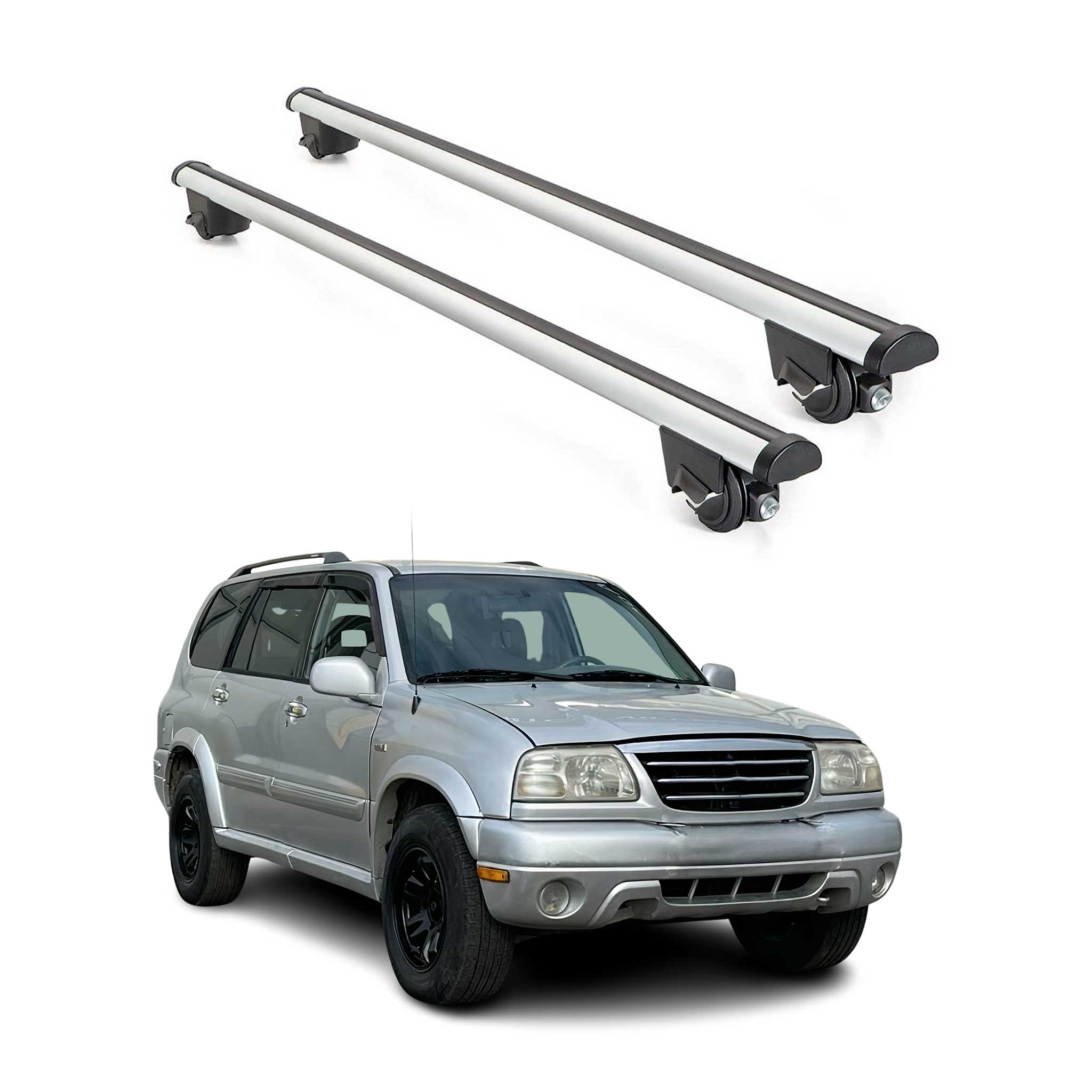 1999-2005 Suzuki Grand Vitara Roof Rack Cross Bars Silver
