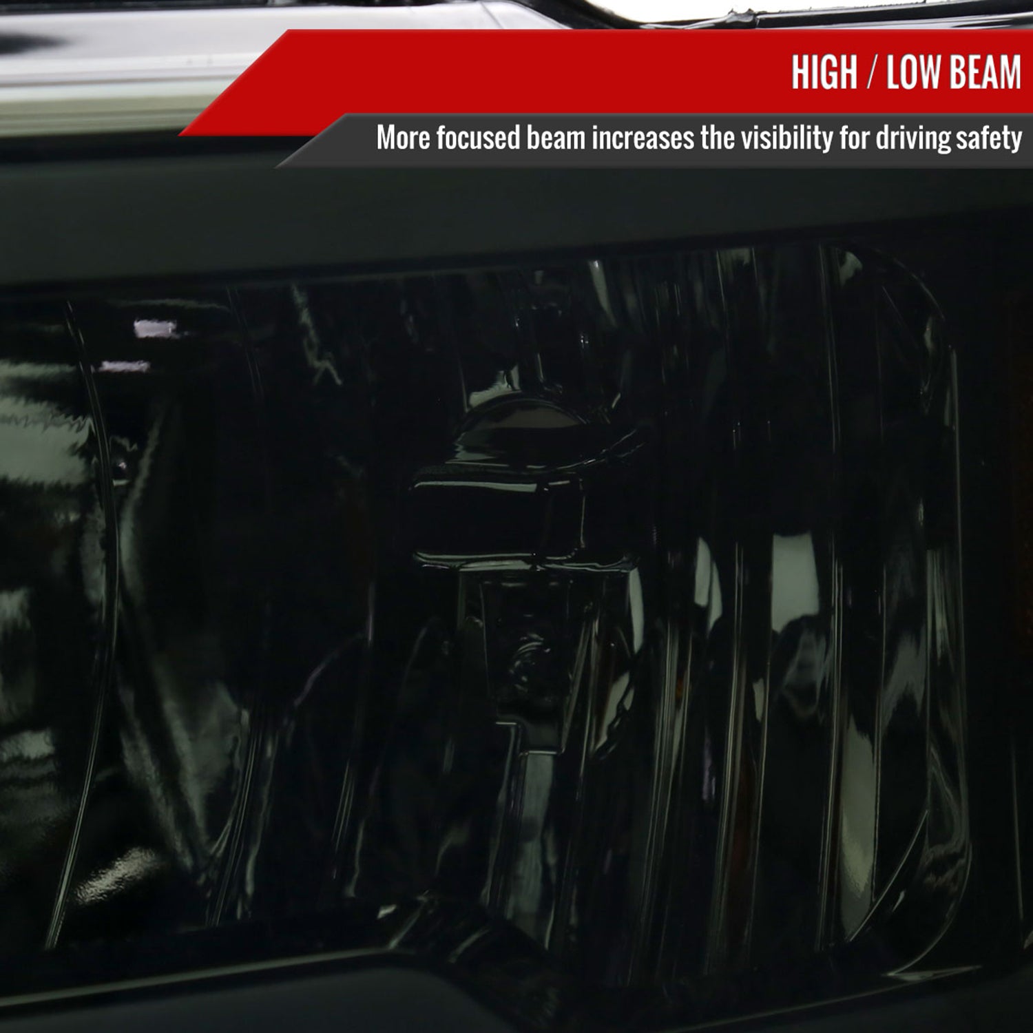 2009-2014 Ford F-150 LED Tube Factory Style Headlights Chrome/Smoke Lens