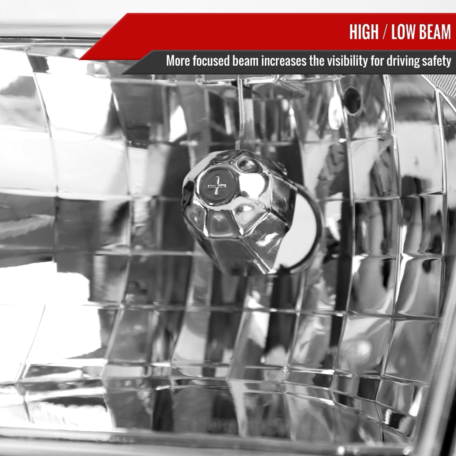 1998-2011 Ford Crown Victoria Factory Style Headlights Chrome/Clear Lens