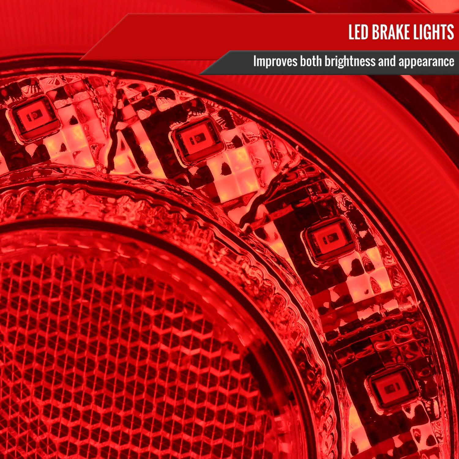 1991-1998 Nissan 180SX RPS13 / 240SX S13 S14 JDM LED Tail Ligths Chrome/Red