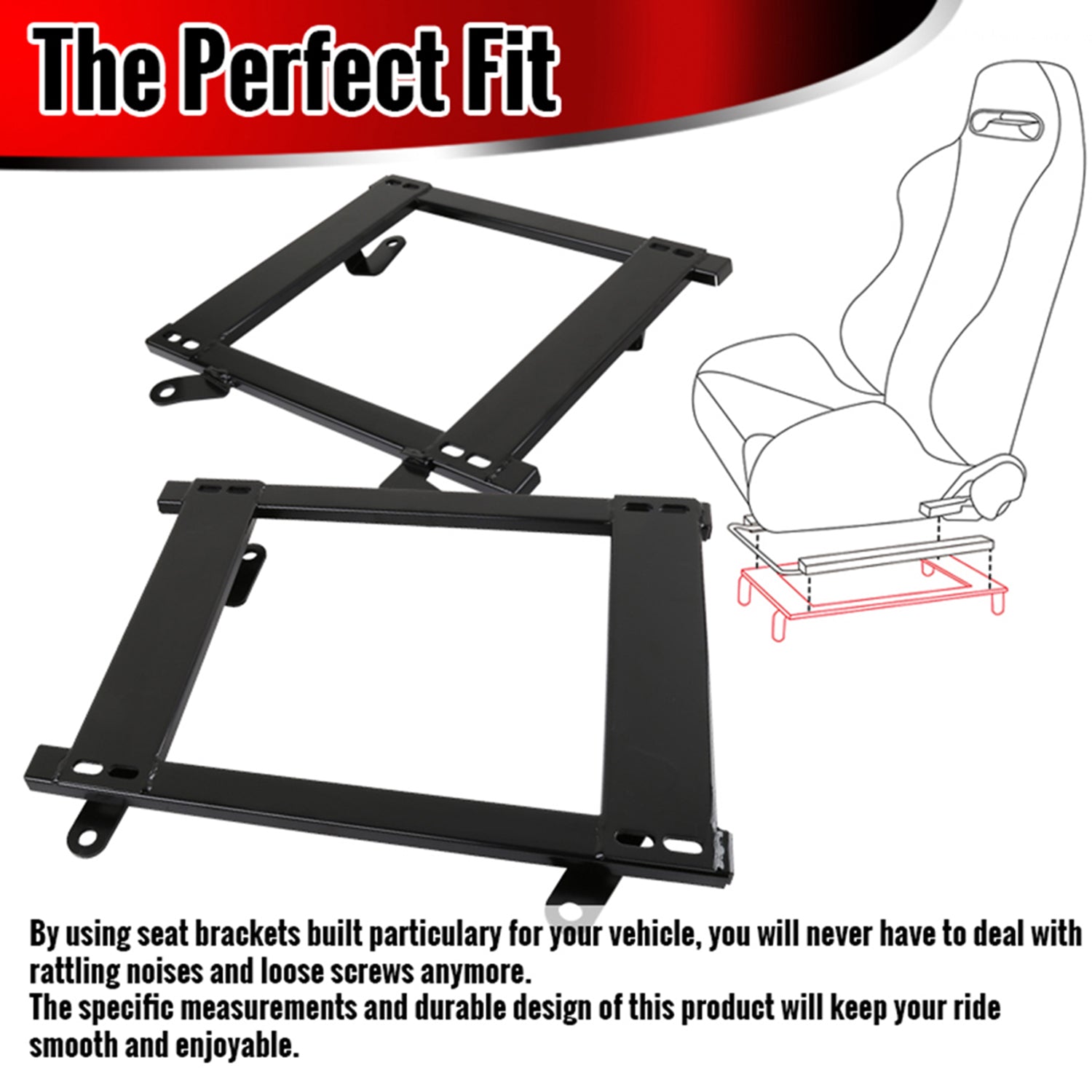 1993-2002 Chevy Camaro Pontiac Firebird Tensile Racing Seat Mounting Brackets