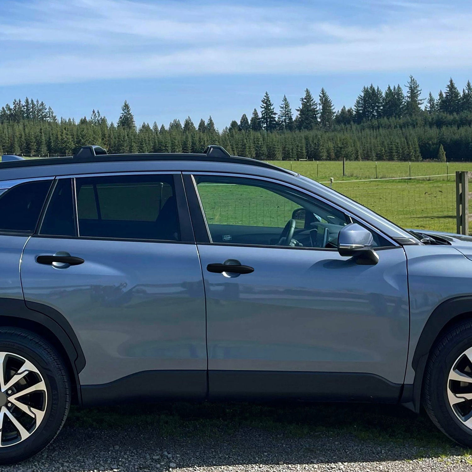 2021-2024 Toyota Venza Door Handle Cover Gloss Black 4Pcs ABS Plastic